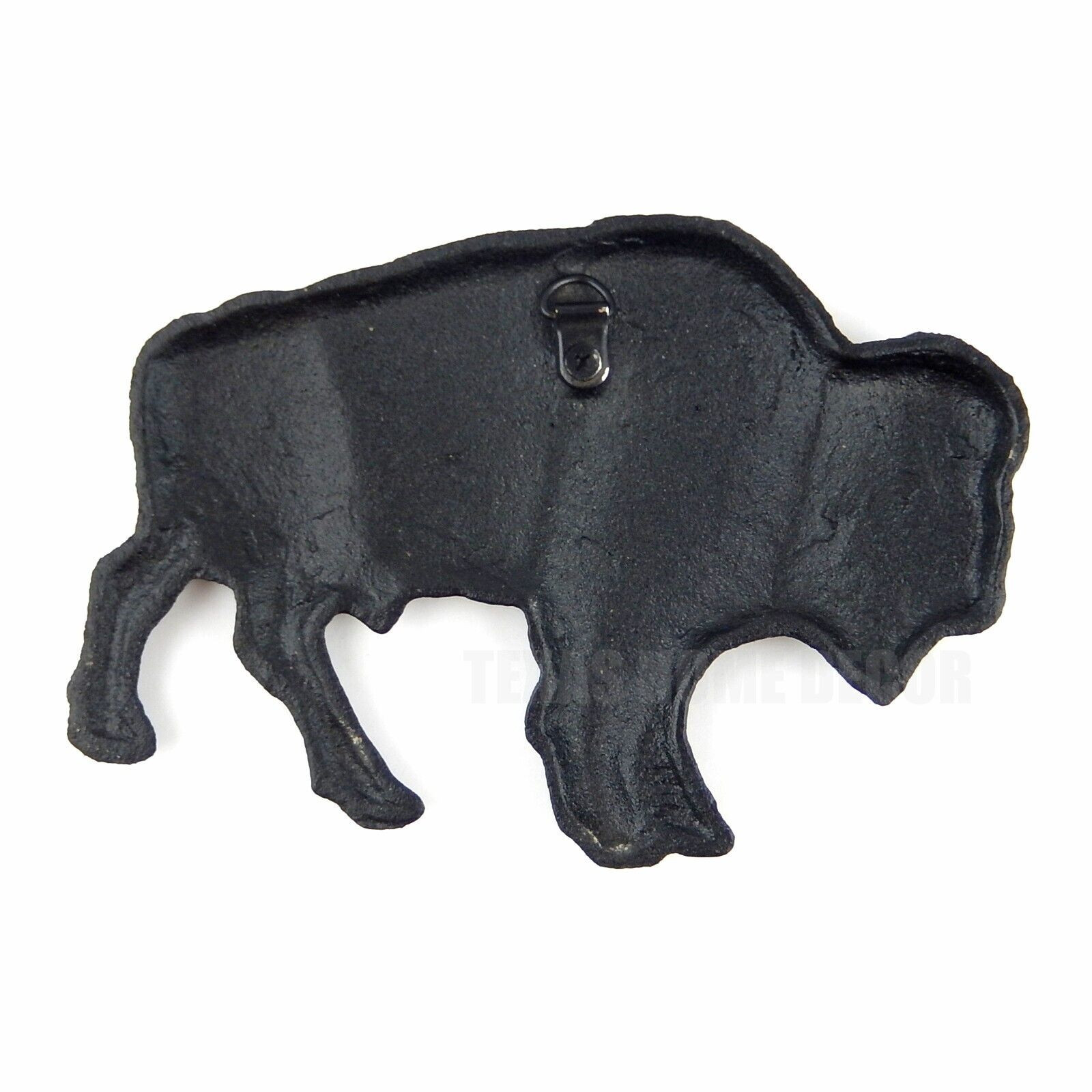 American Bison Buffalo Wall Decor Plaque Cast Iron Figurine Rustic Brown 7 x 5&Prime;