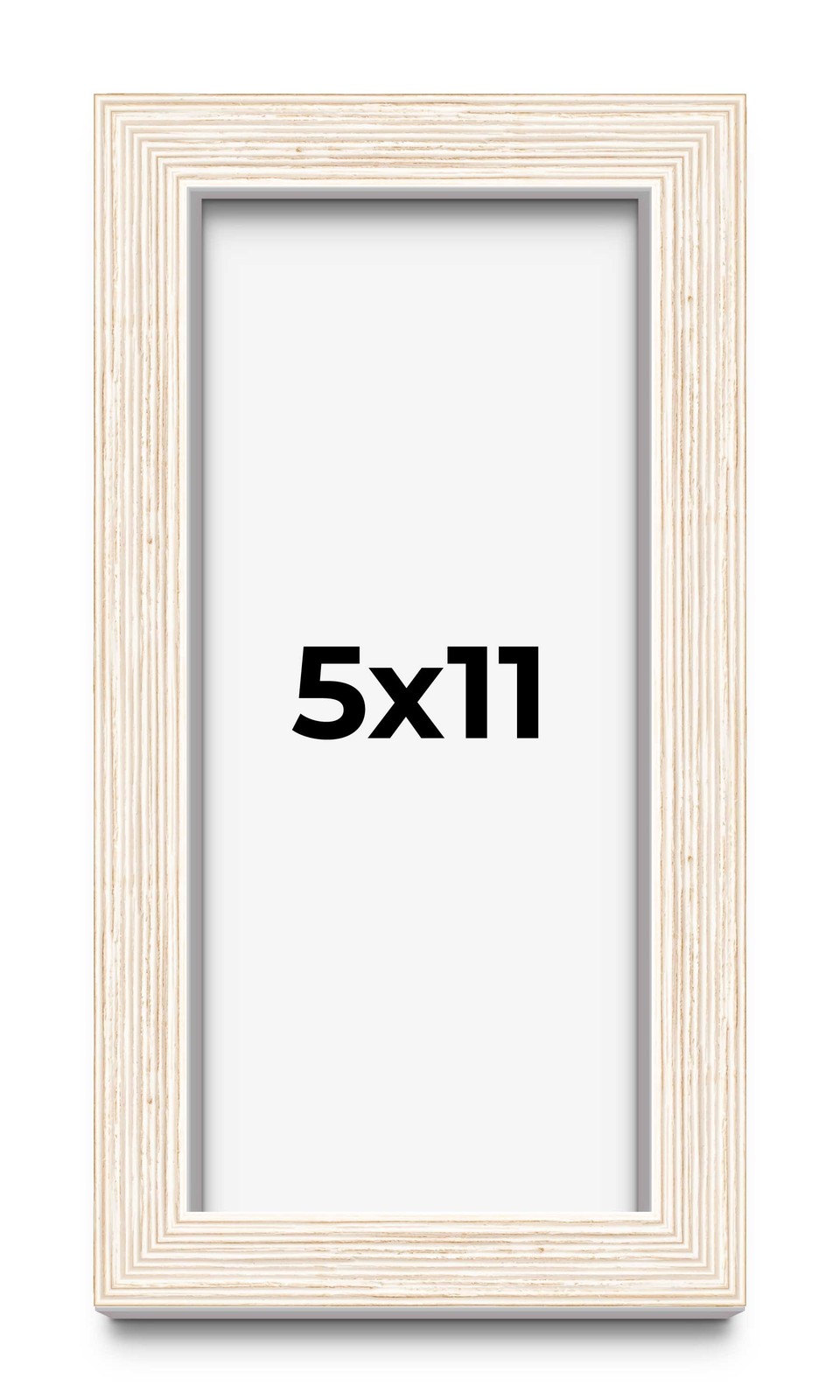 5×11 IN Shadow Box Frame White | 1.125 Inches Deep Real Wood Rustic Shadowbox Di