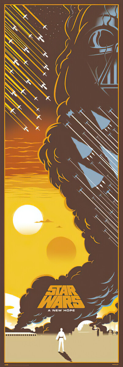 Star Wars Episode IV – A New Hope – Door Movie Poster (Darth Vader) (21&Prime; X 62&Prime;)