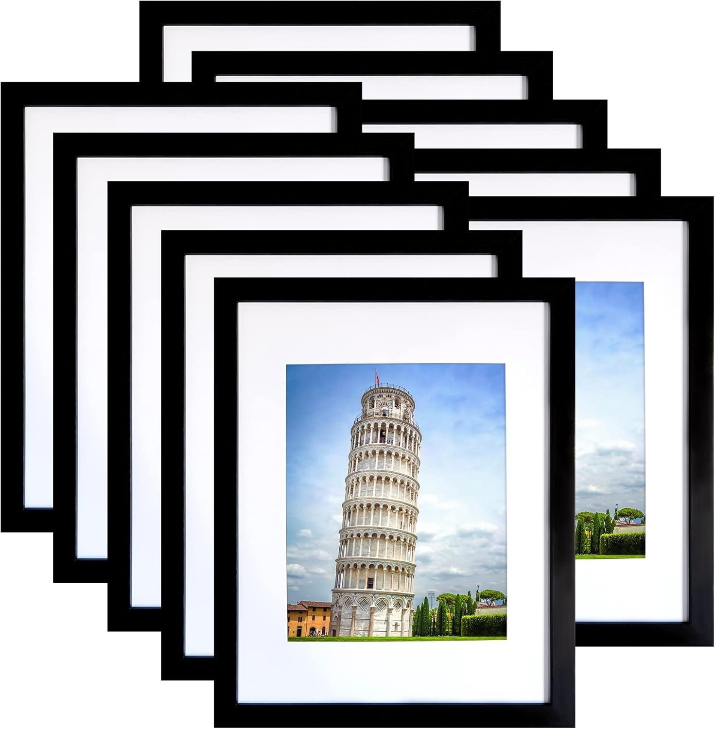 SESEAT 11×14 Picture Frame Set of 10, Display Pictures 8×10 With mat or 11×14
