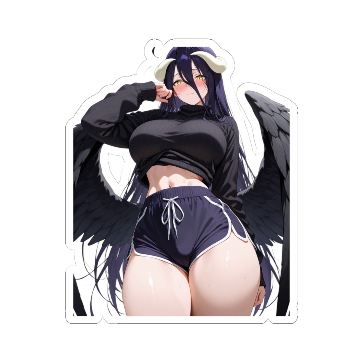 18+ Adult Anime Waifu Sticker (Buy More From My Shop Save More) Albedo Fan Art