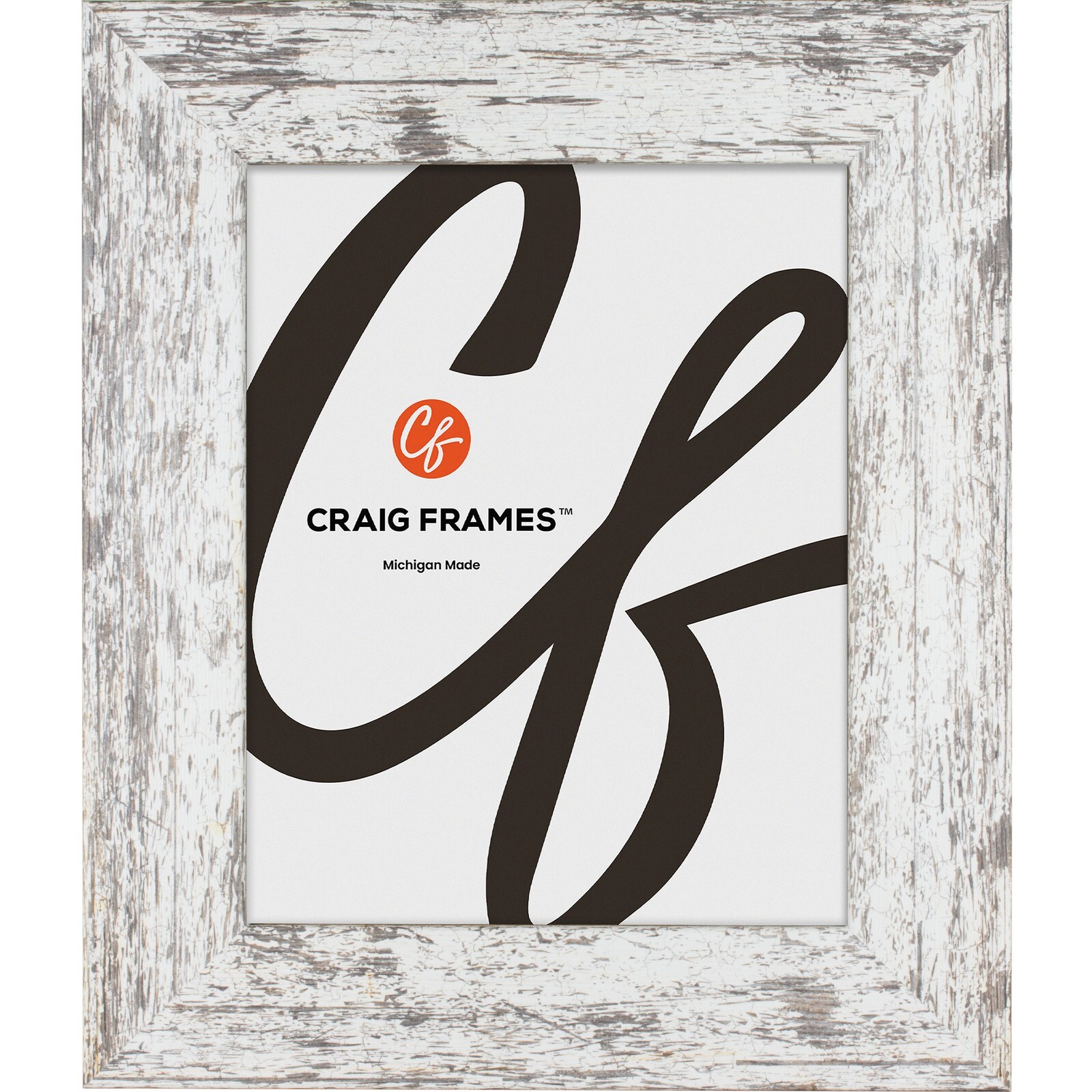 American Barn, 2&Prime; White Faux Barn Wood Picture Frame, Common Sizes 4×5 – 17×33