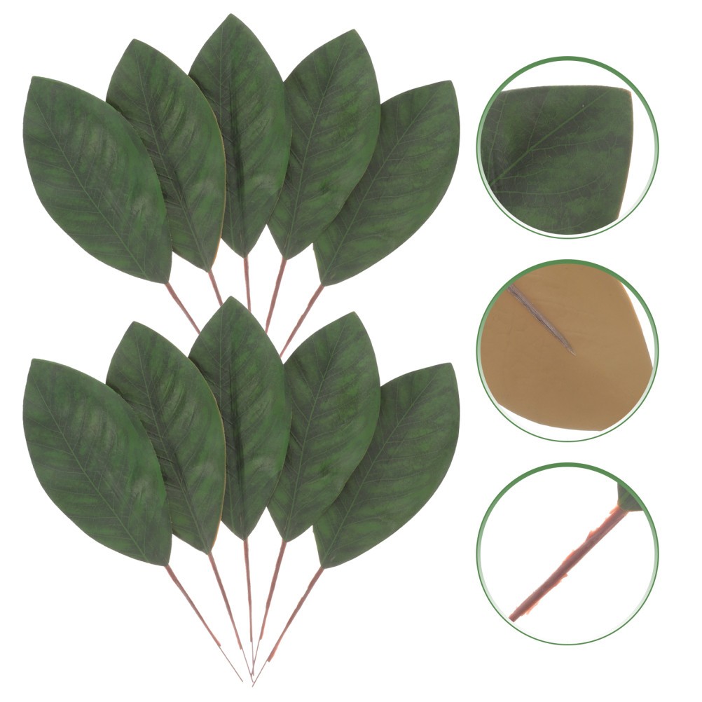10Pcs Wedding Green Leaves Decor Perfect for Photo Props and Floral Display