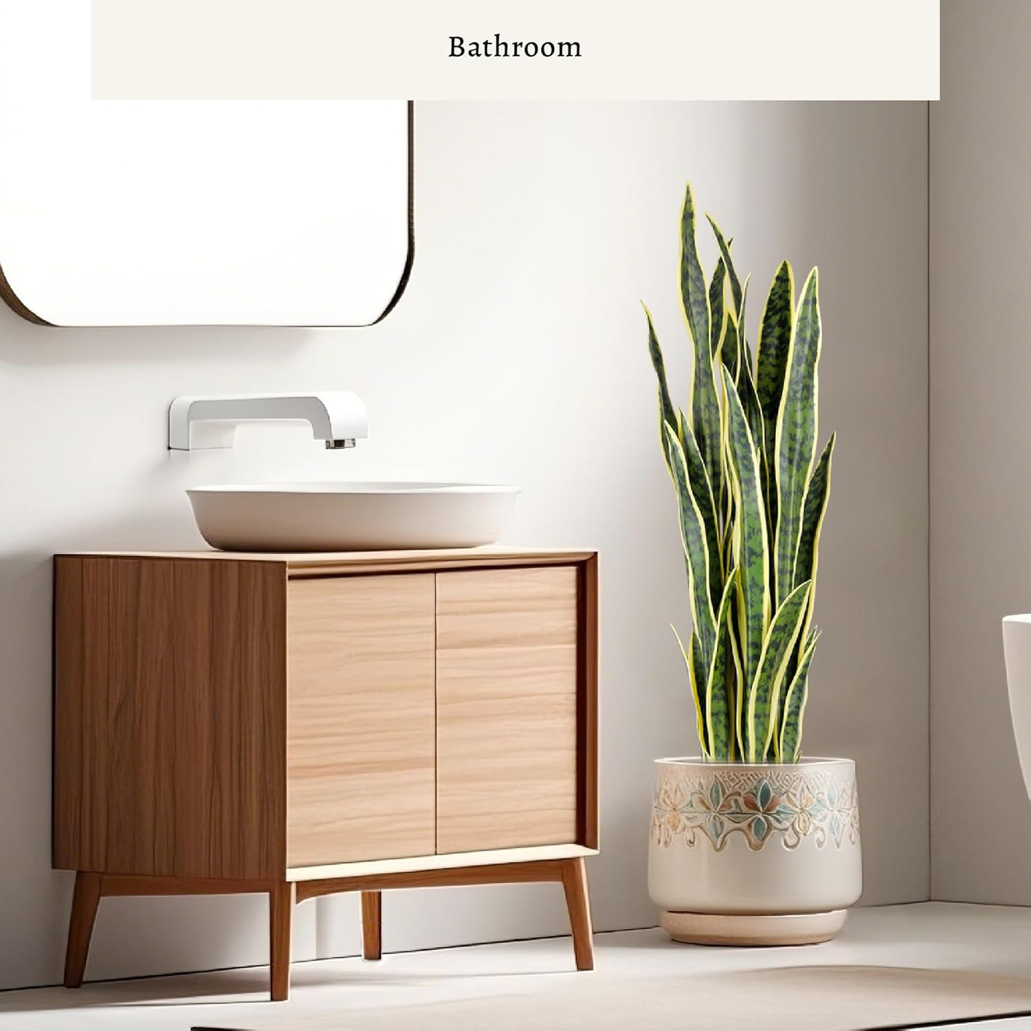 3Ft 2PCS Artificial Snake Plant, 35In Faux Sansevieria with PVC Lifelike Leaves
