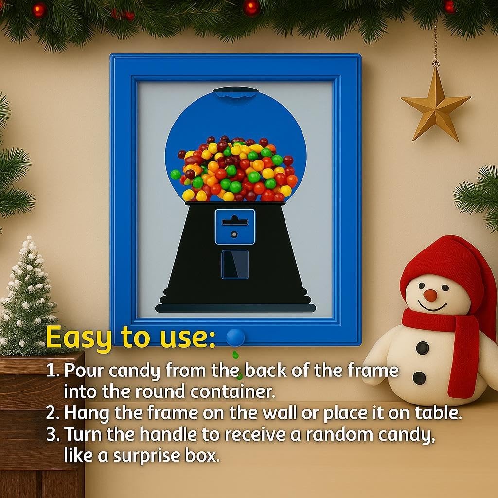 Candy Dispenser Picture Frame, Candy Frame Dispenser,Hanging Candies Machine Art