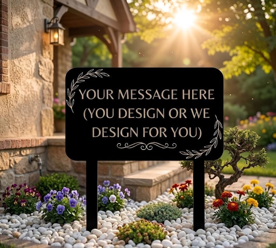 Custom Garden Sign, Design Your Own Metal Sign, Personalized Lawn Decor, Custom