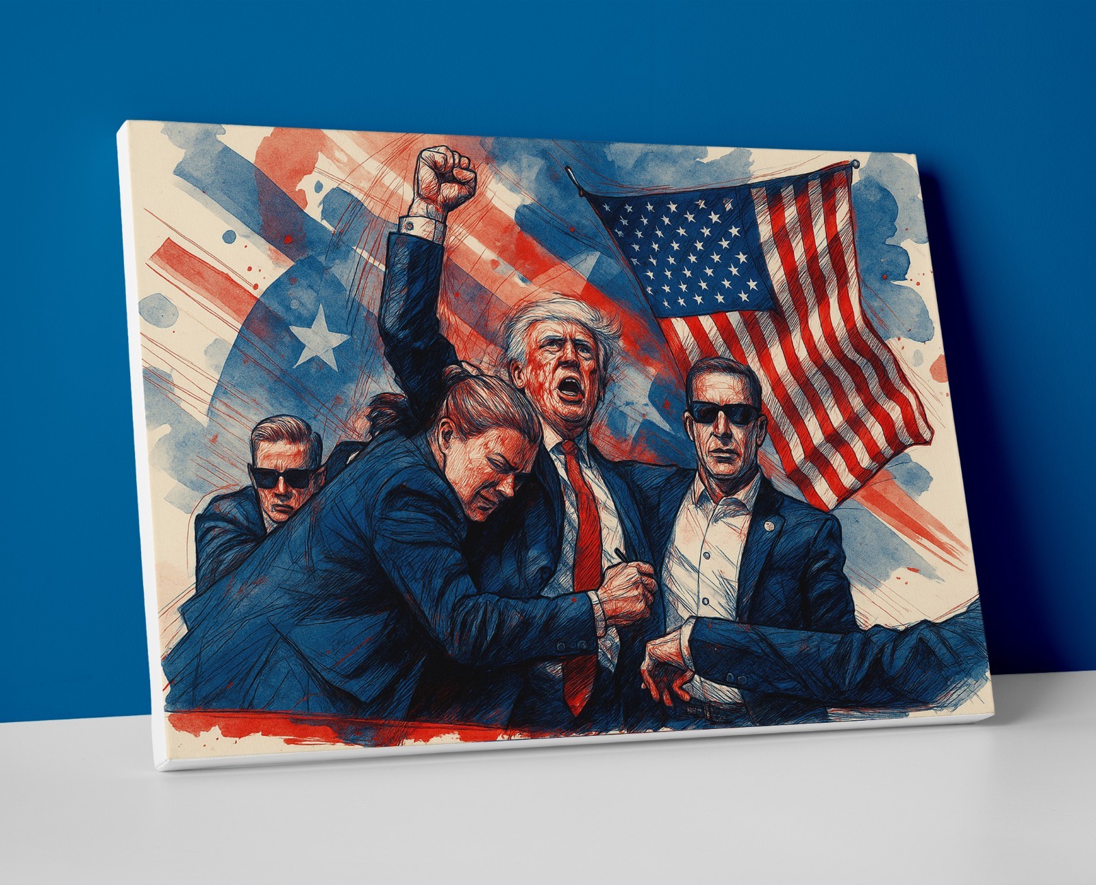 Donald Trump Shooting Poster or Canvas – Donald Trump Wall Art Print