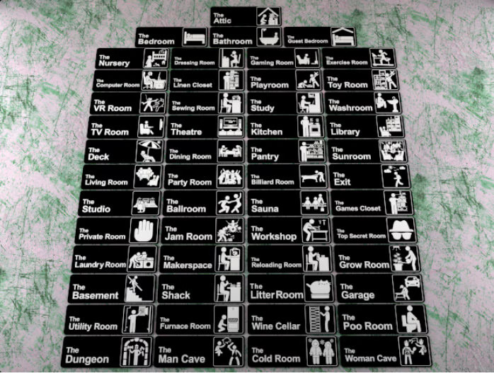 52 Funny Room Door Signs – Office Set | Any Color
