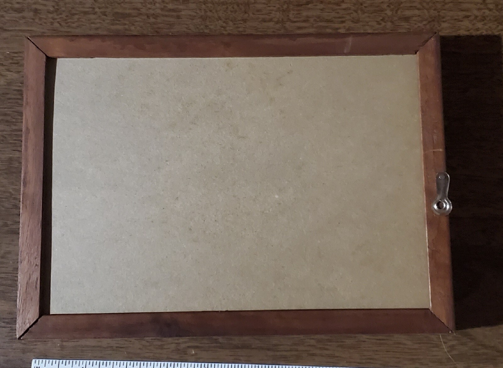 Handmade Shadow Box Display Case Wood Frame Brown 7.5 X 5.5in Used