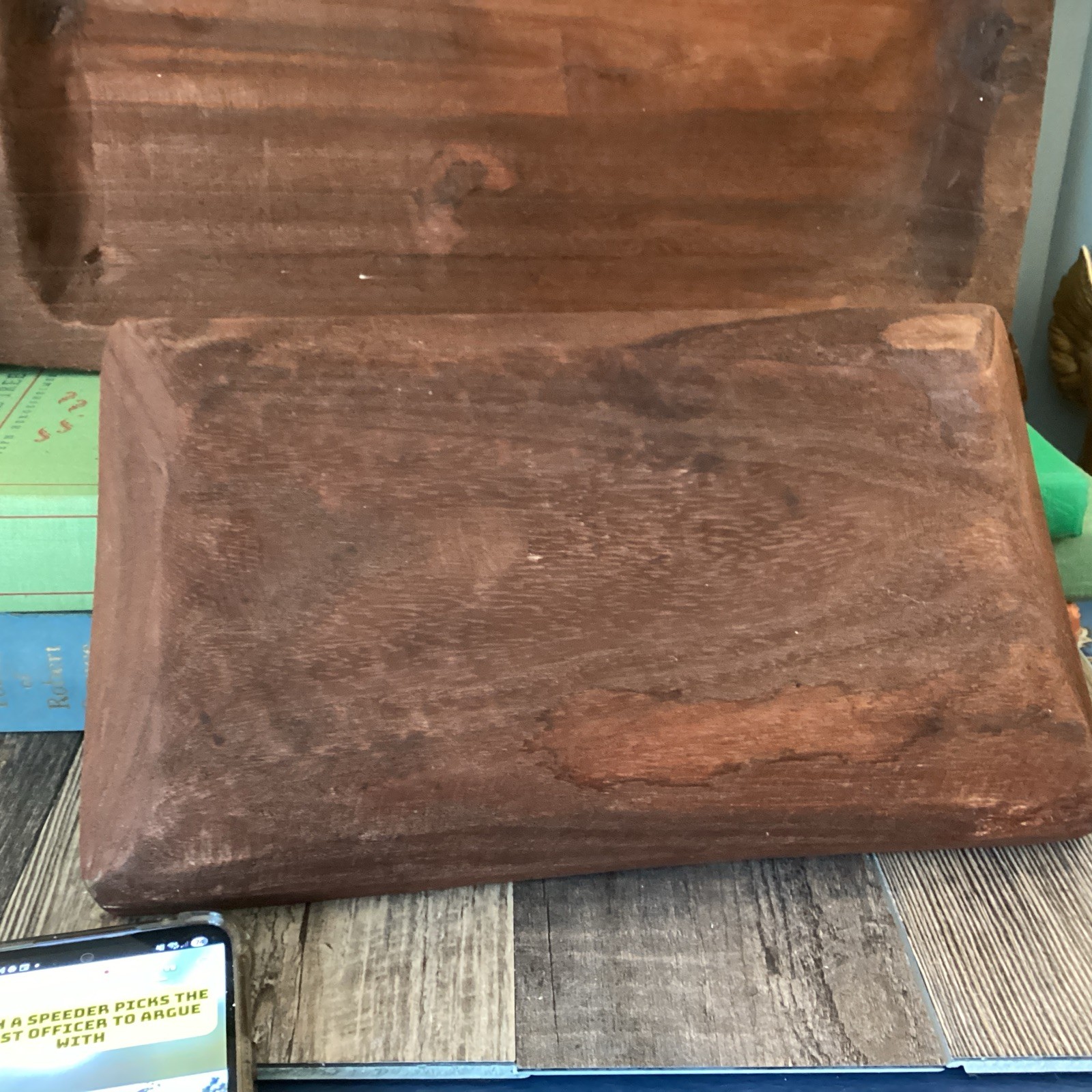 16” &12” For Decor Wooden Dough Bowl Rustic Centerpiece Tray Primitive Farmhouse