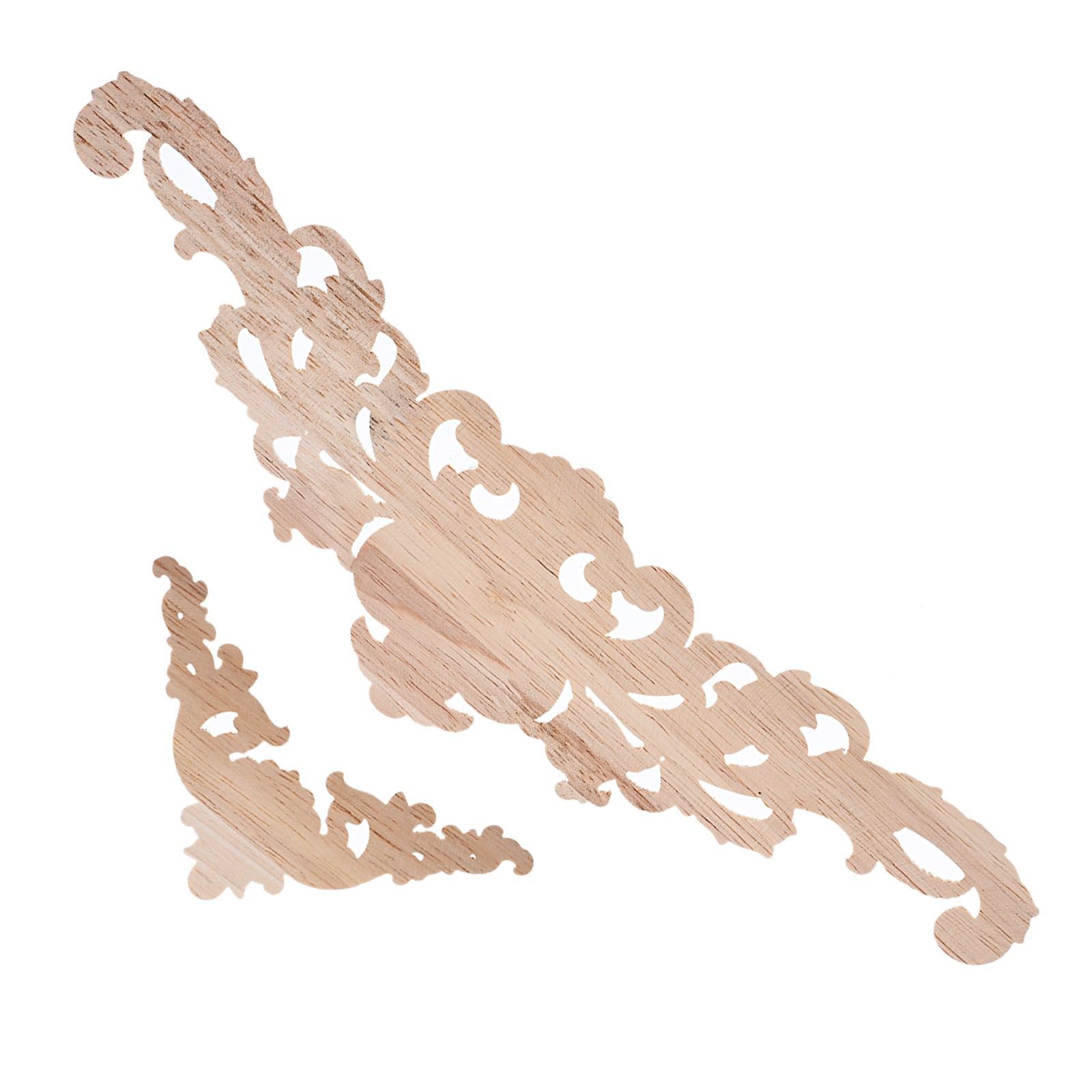 5pcs Wood Appliques Onlays for Furniture , (1pc 30cm and 4pcs 8cm Length)