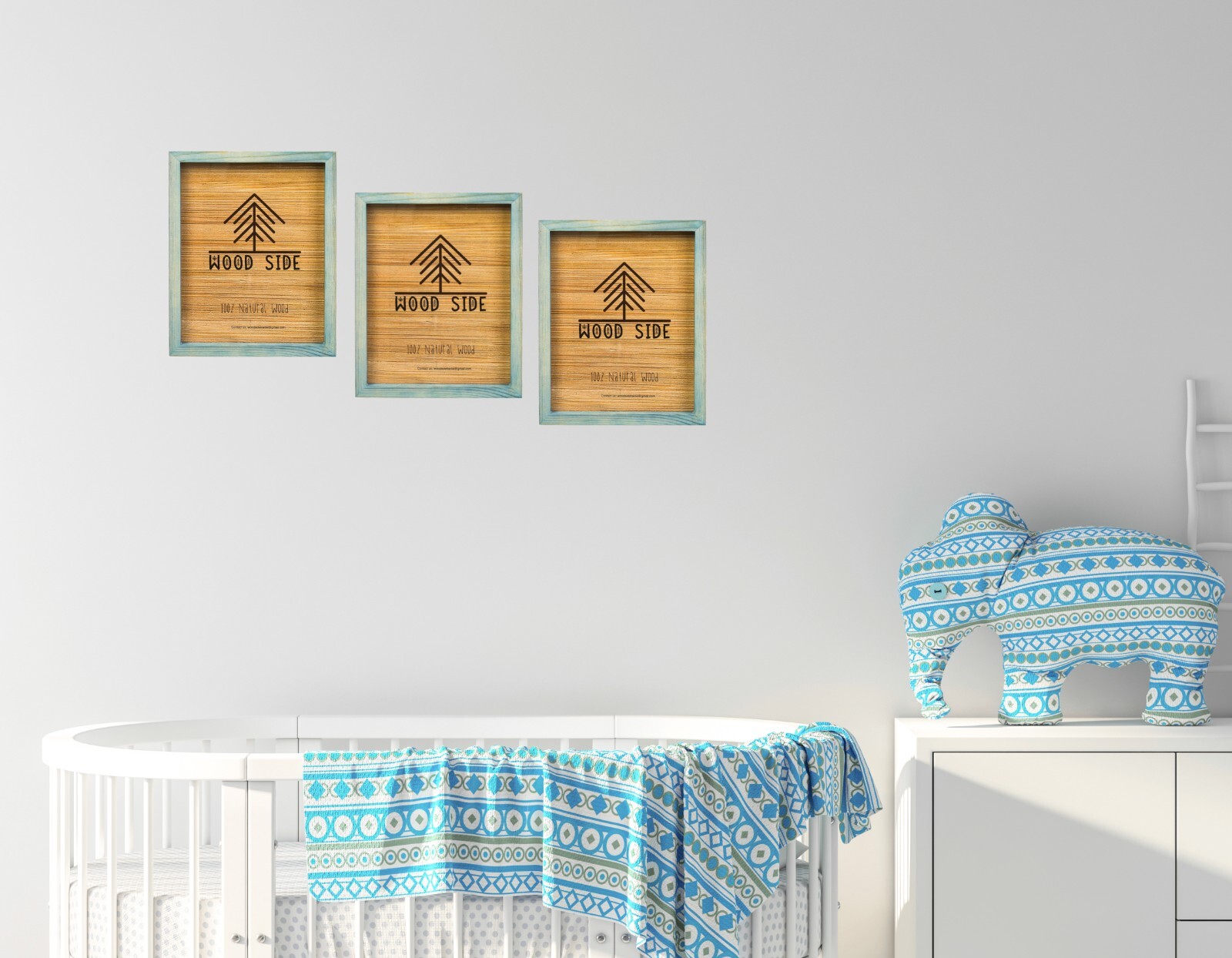Rustic Colorful Wooden Picture Frames – Natural Solid Wood with Thick Borders