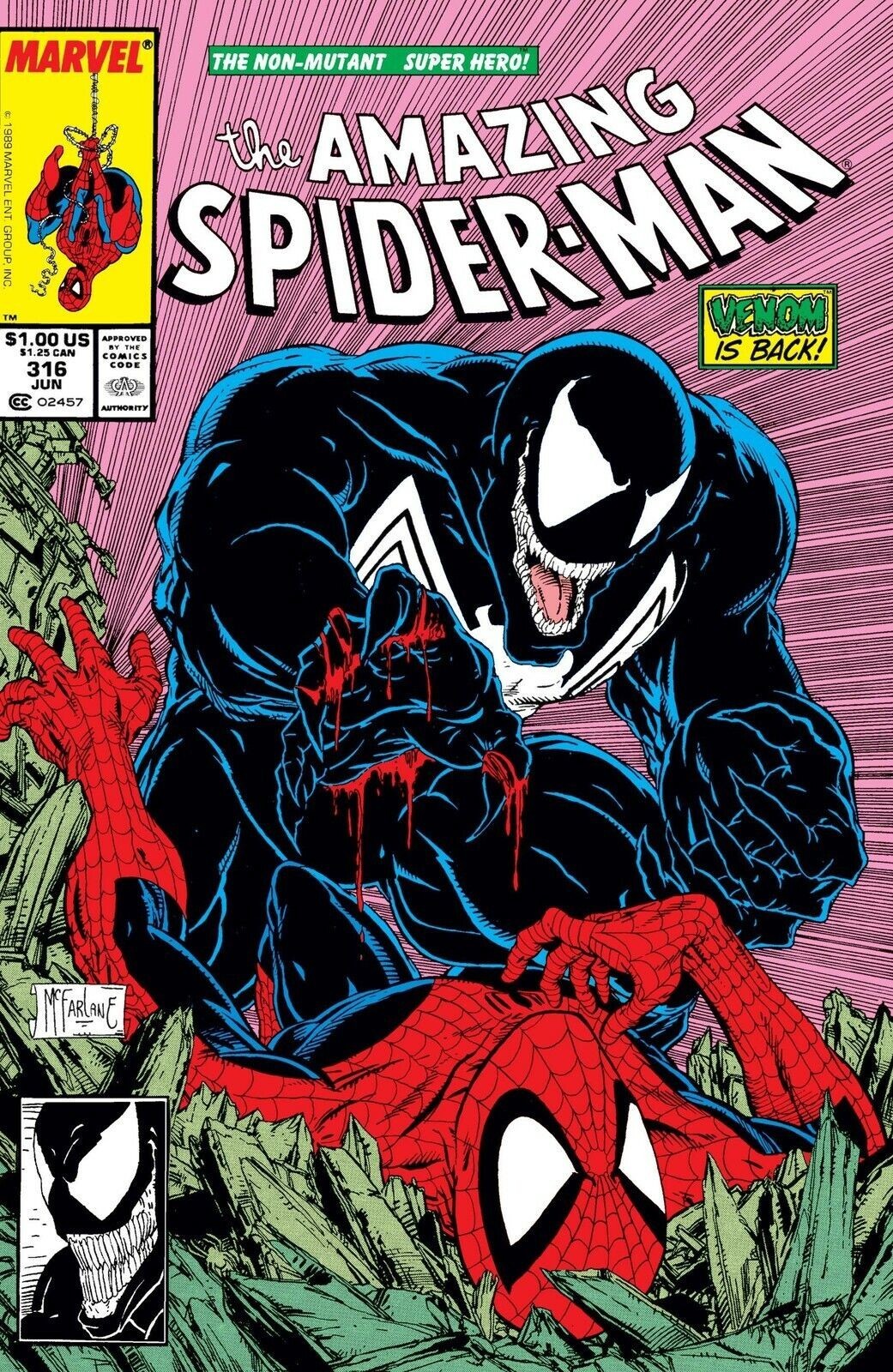 AMAZING SPIDER-MAN #316 COMIC BOOK COVER Poster print 11&Prime;x17&Prime;
