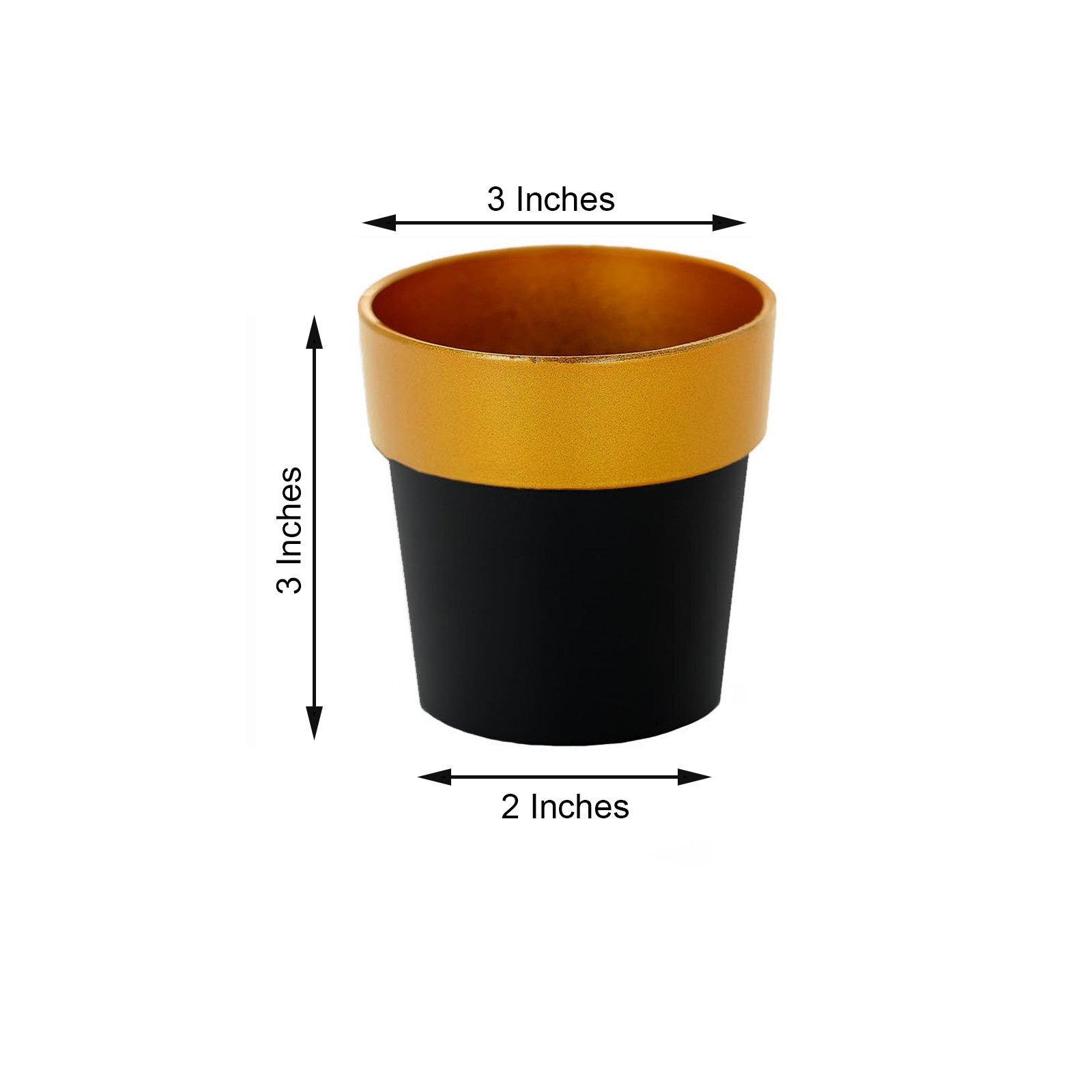 9 pcs 3-Inch Metallic Round PLASTIC FLOWER PLANT POTS Wedding Party Supplies