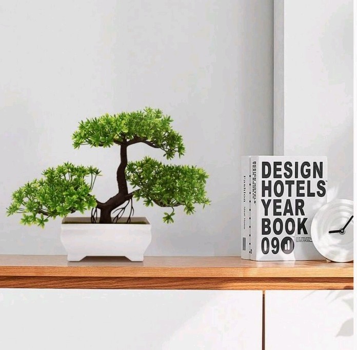 Artificial Plant Small Tree Ball Bonsai, for indoor house, bedroom and office.