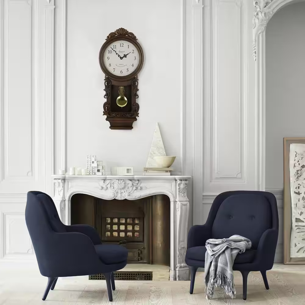 Chestnut Chiming Pendulum Wall Clock