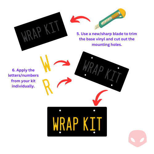 Lime Green Gloss California Plate Wrap DIY Kit