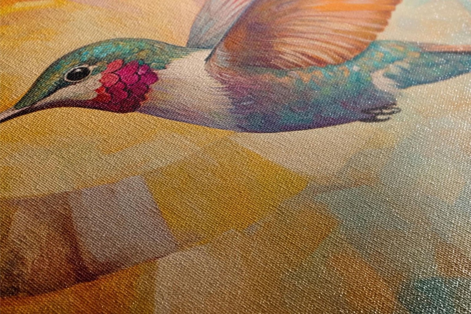 Hummingbird Canvas Print Extra Large Wall Decor Ready To Hang Living Room Decor