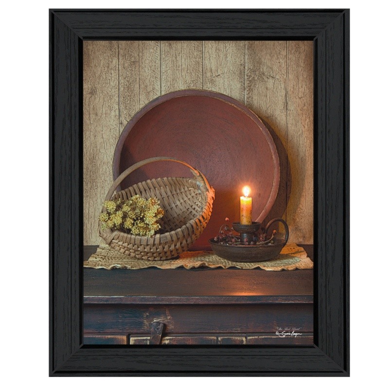 « The Red Bowl » Printed Wall Art, Home Decor Ready To Hang Framed Poster 18&Prime;H