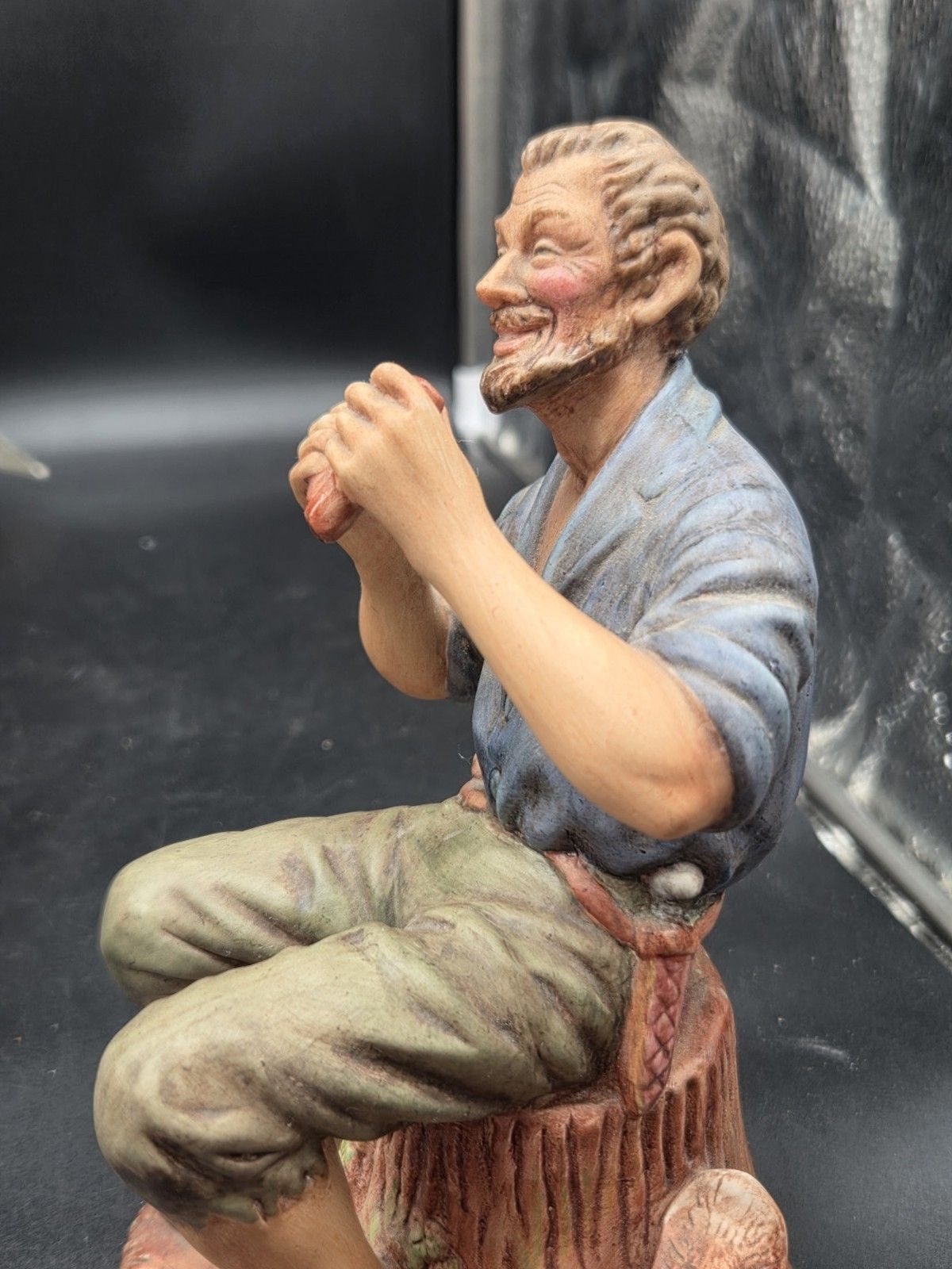 Royal Doulton England Figurine Dream Weaver Man Playing Pipes W Rabbit Squirrel