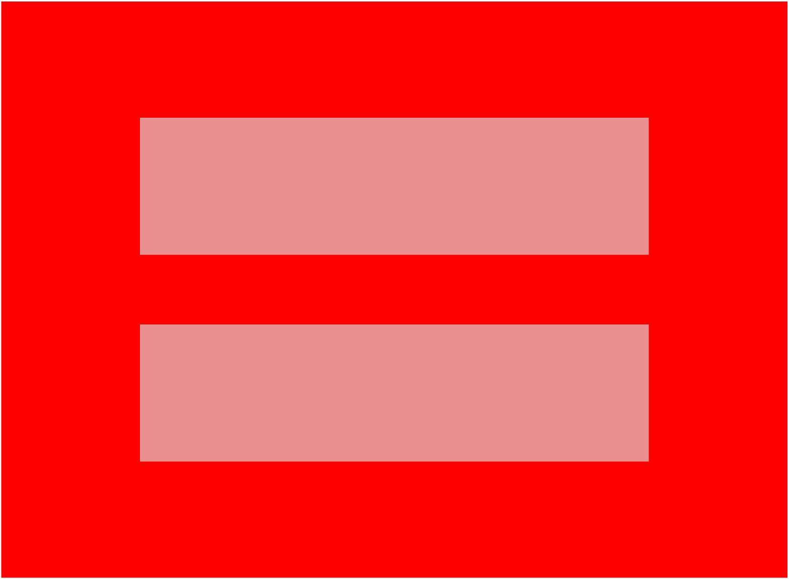 Set of 2 Gay Rights Flags Equal 4&Prime; Decal Stickers Equality Marriage LGBT Red