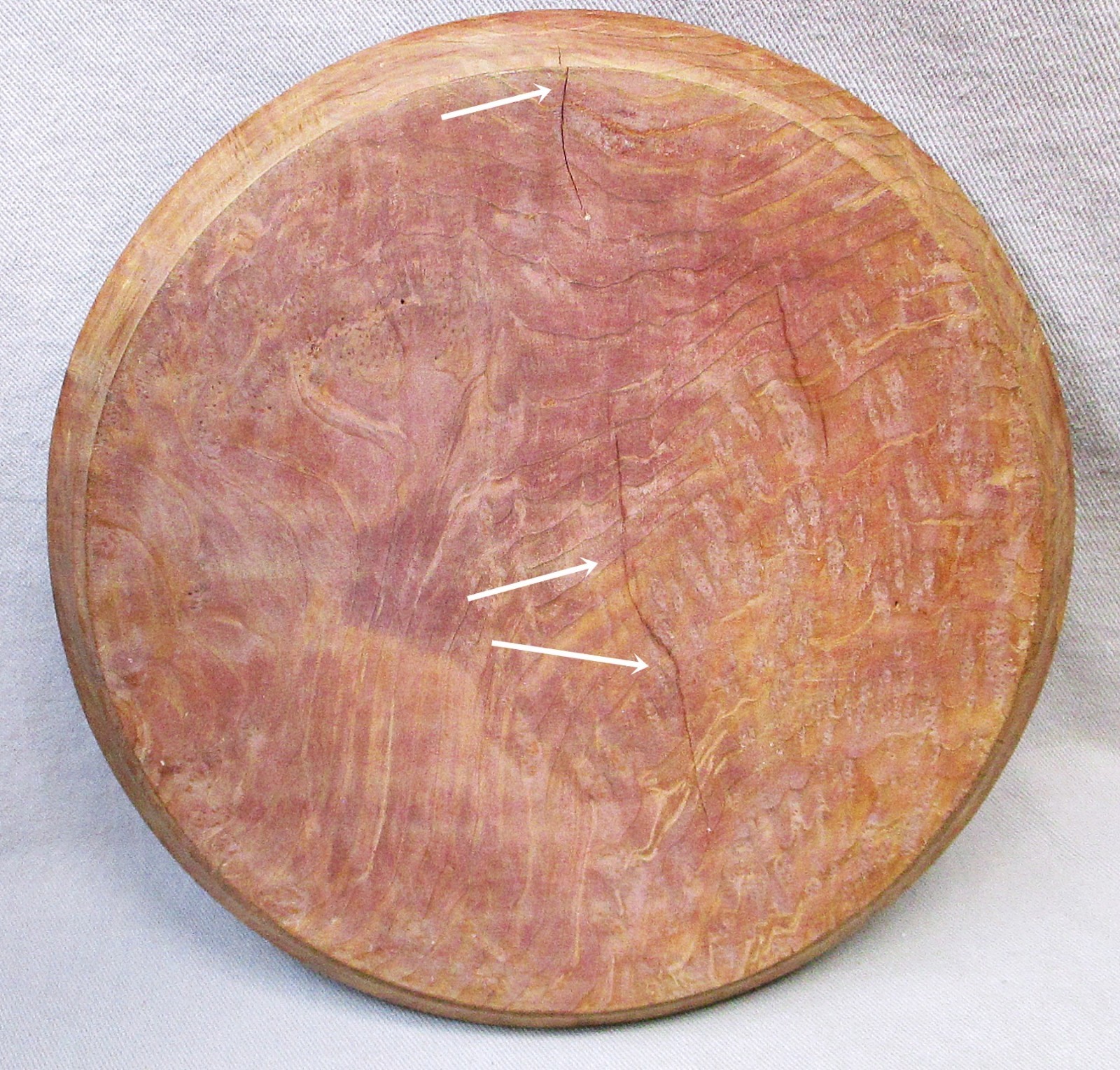 Vintage Redwood Burl 9 3/4&Prime; Plate Nicely Figured Northern California