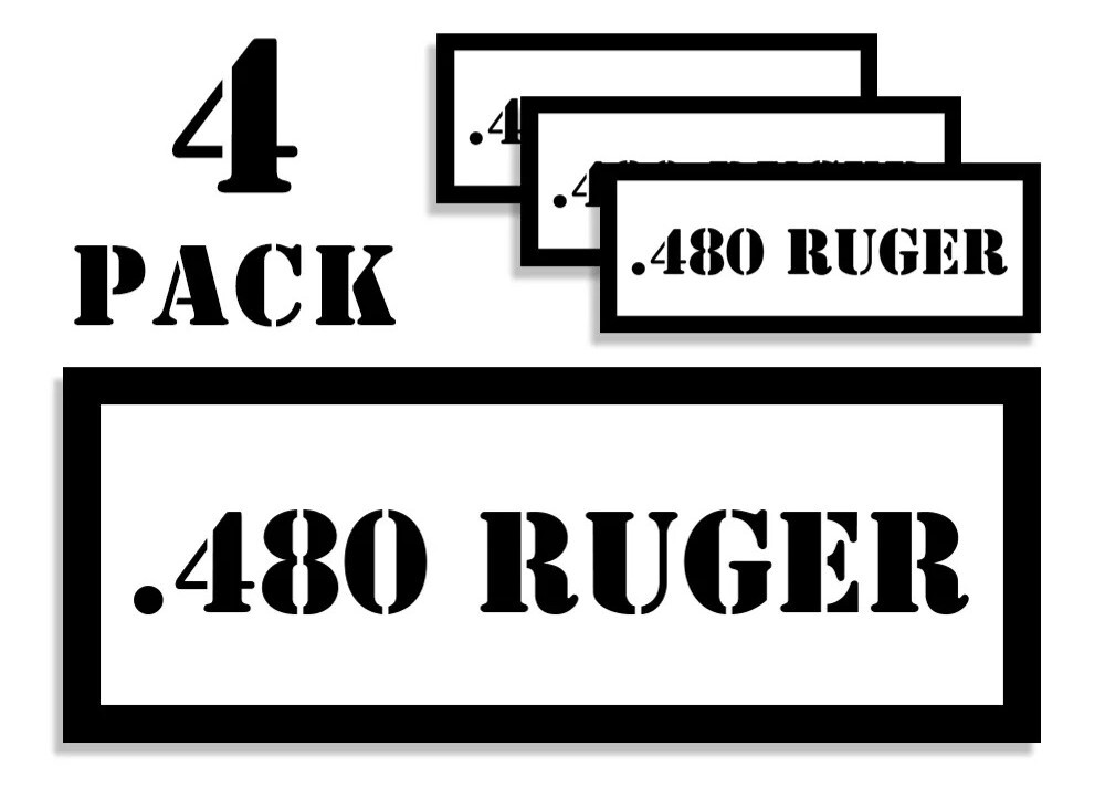 480 RUGER Ammo Can Label Stickers Decal Ammunition (4 pack)