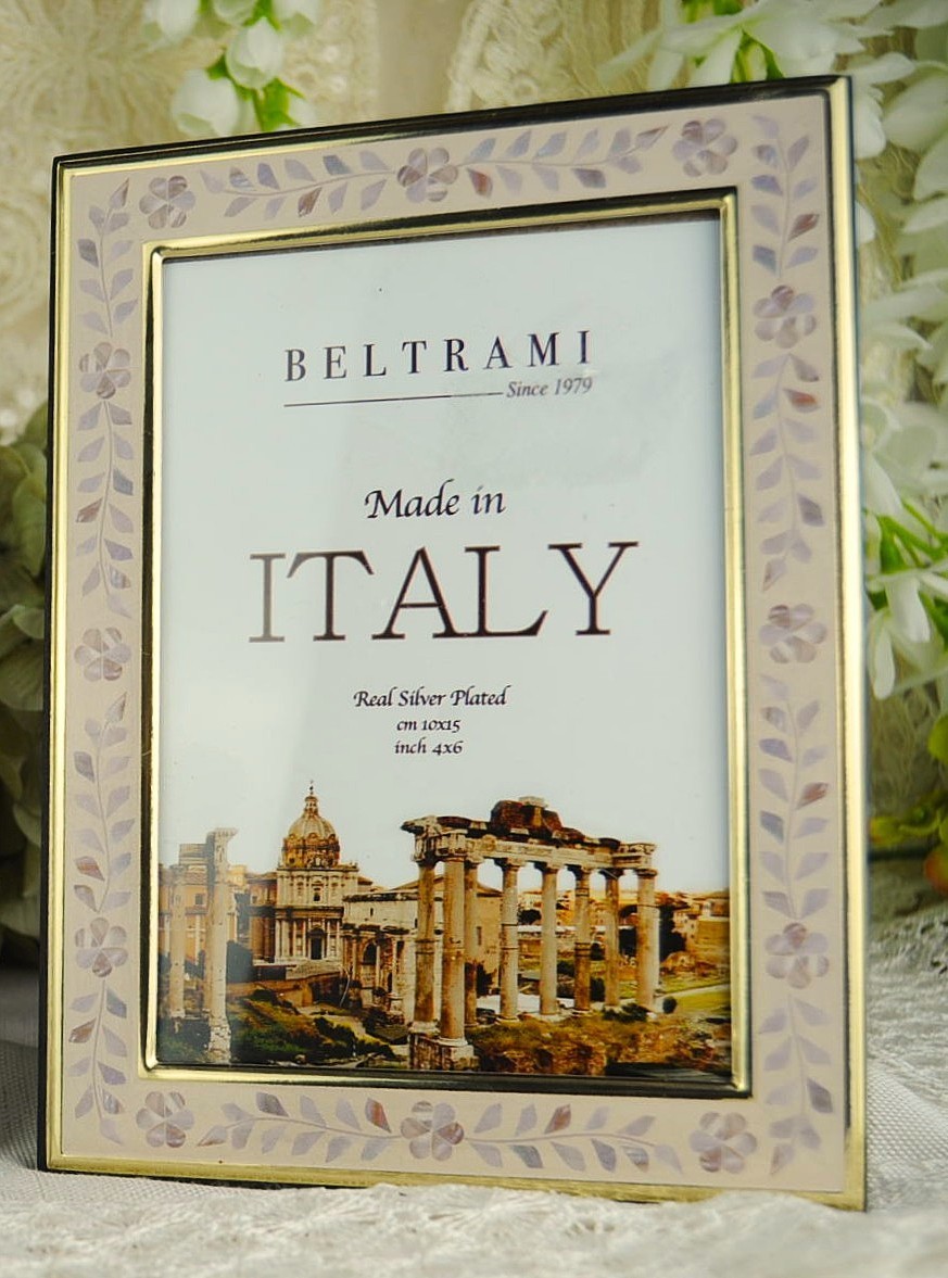 Beltrami 4×6 in Photo Frame Italy FLORAL DESIGN
