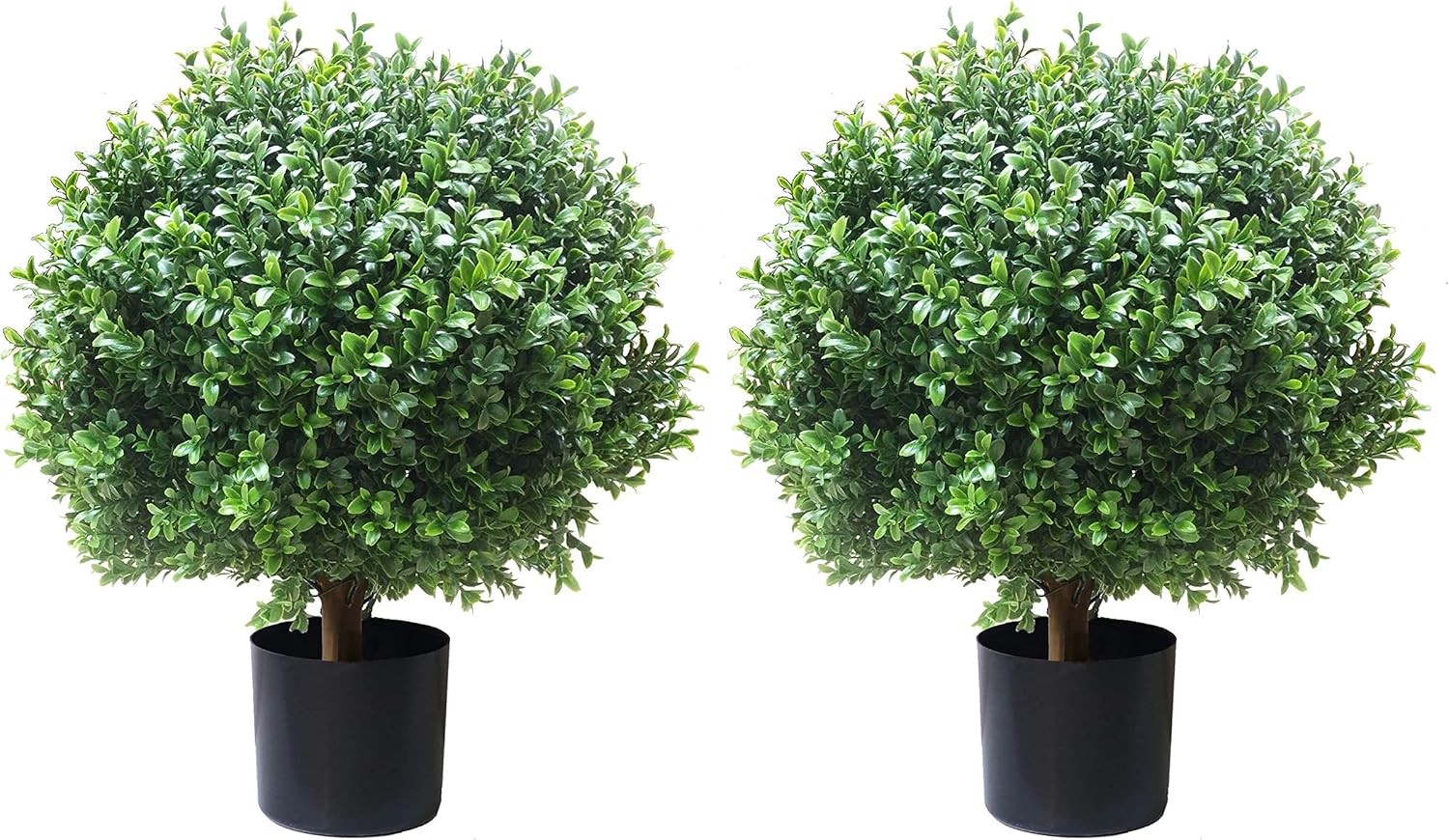 2&rsquo;T 18 »W Boxwood Ball Artificial Topiary Trees Potted Faux Outdoor Plants