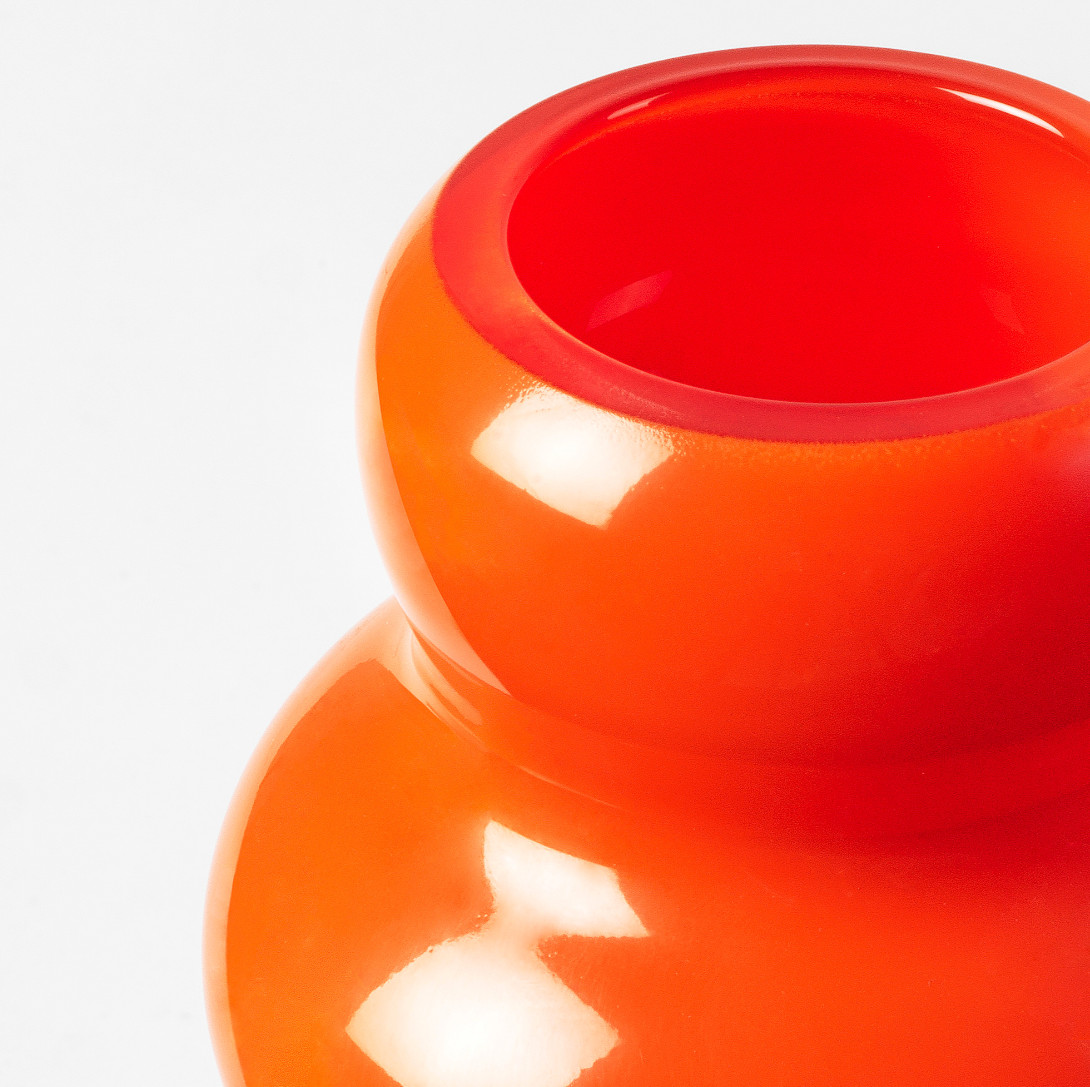 IKEA KALLARHALS Vase, Orange 26 cm 10 ¼ » Nytillverkad Collection 1995 Snurra NEW