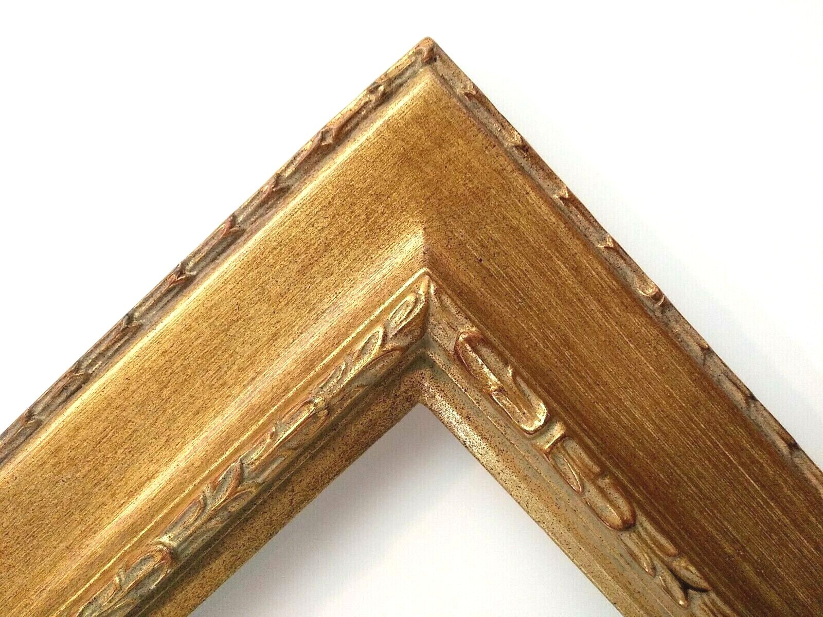24 X 30 STD PICTURE FRAME 3&Prime; WIDE EMBOSSED GOLD REVERSE w/ GLAZING / BACKING