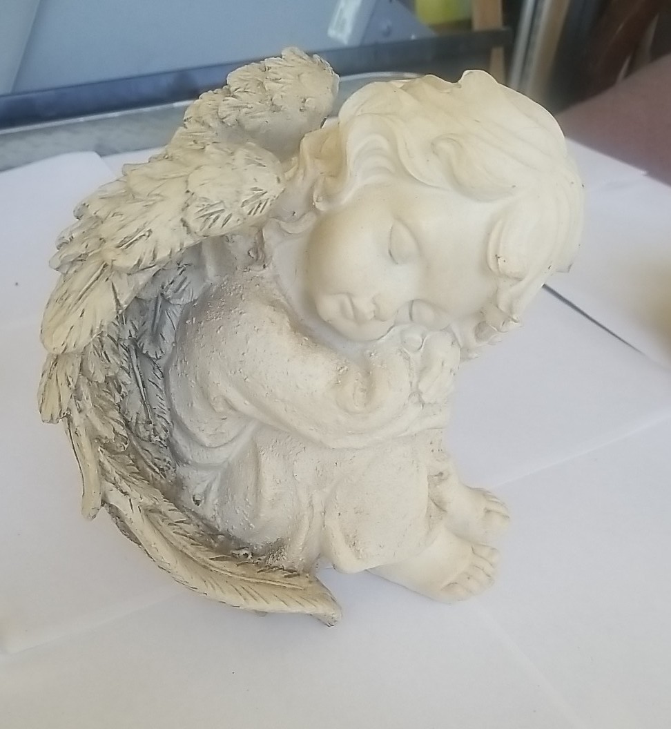 Sleeping Angel 9” Polyresin Shelf Sitter Home Decor Figurine, Touch of Class