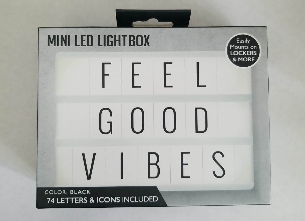Mini Led Cinema Light Box 74 letters & Icons Black Easily Mounts Battery Powered