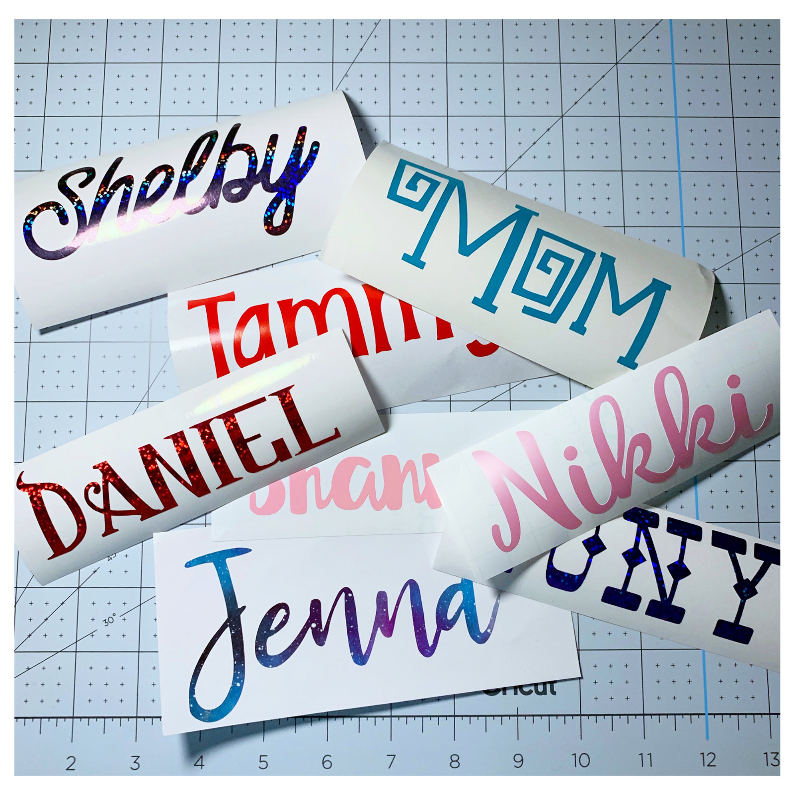 4&Prime; Custom Text or Name Vinyl Decal Sticker