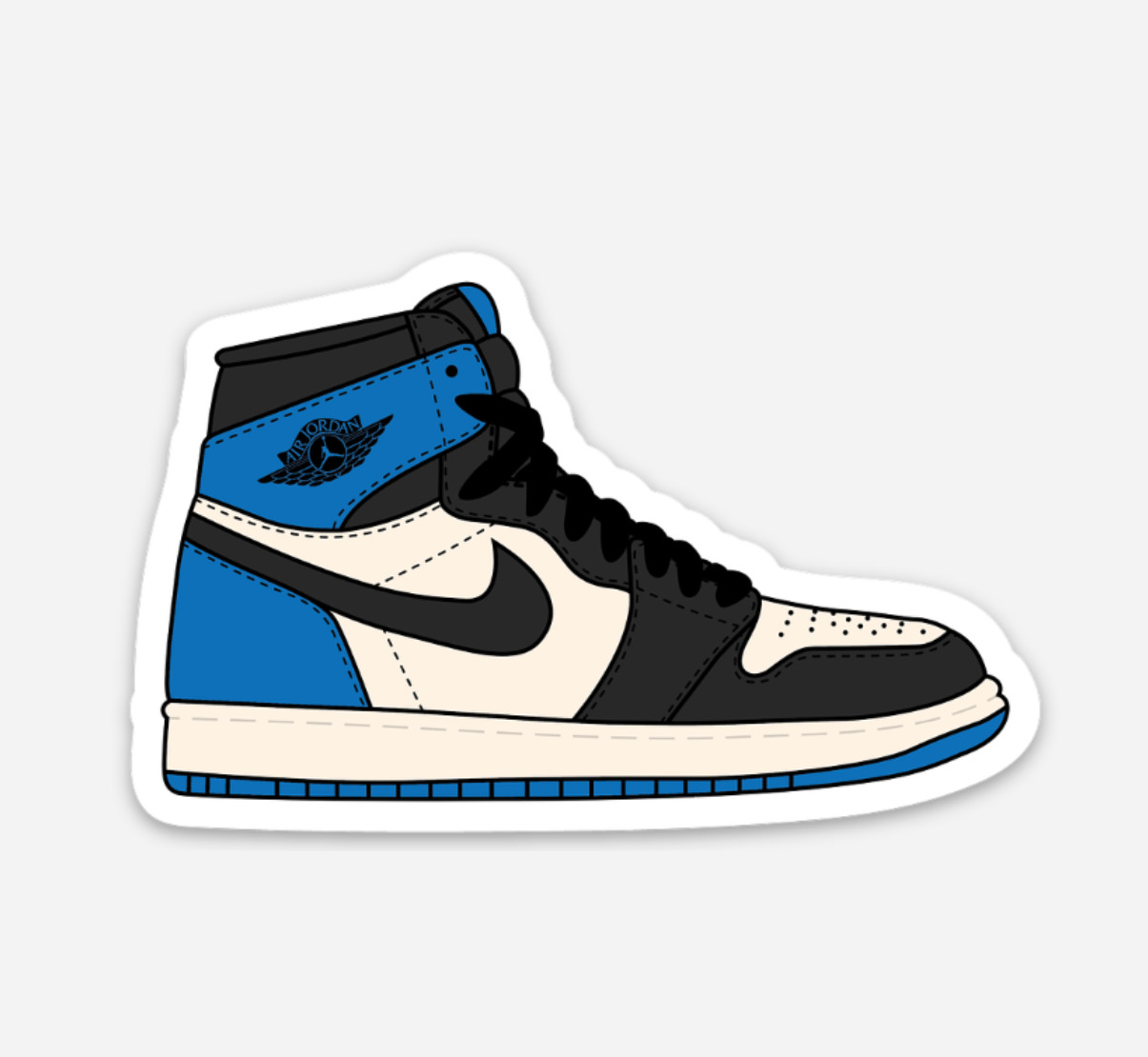 3&Prime; Jordan 1 Sticker Sneakers Nike Decal Matte Finish Chicago Bred Mocha Royal