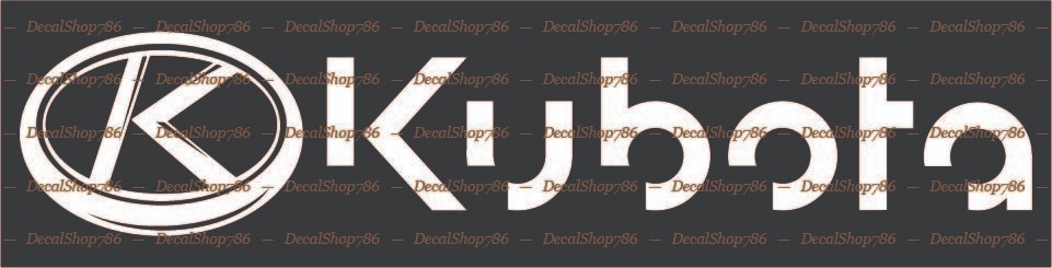 Kubota Heavy Equipment – Cars/SUV/Truck Vinyl Die-Cut Peel N&rsquo; Stick Decals