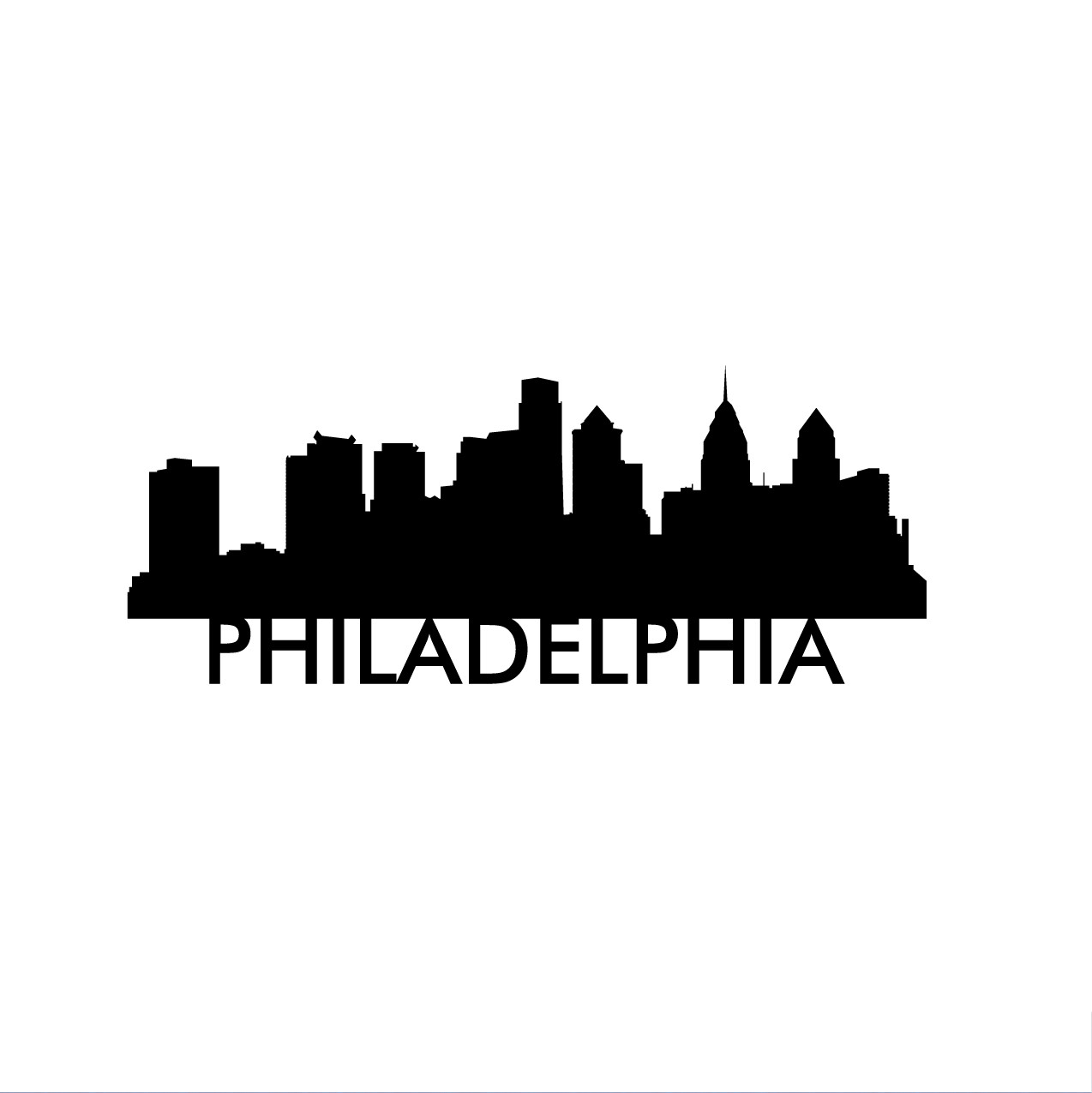 6.25&Prime; Philadelphia PA Decal Sticker Philly State Skyline Skyscapes City View USA