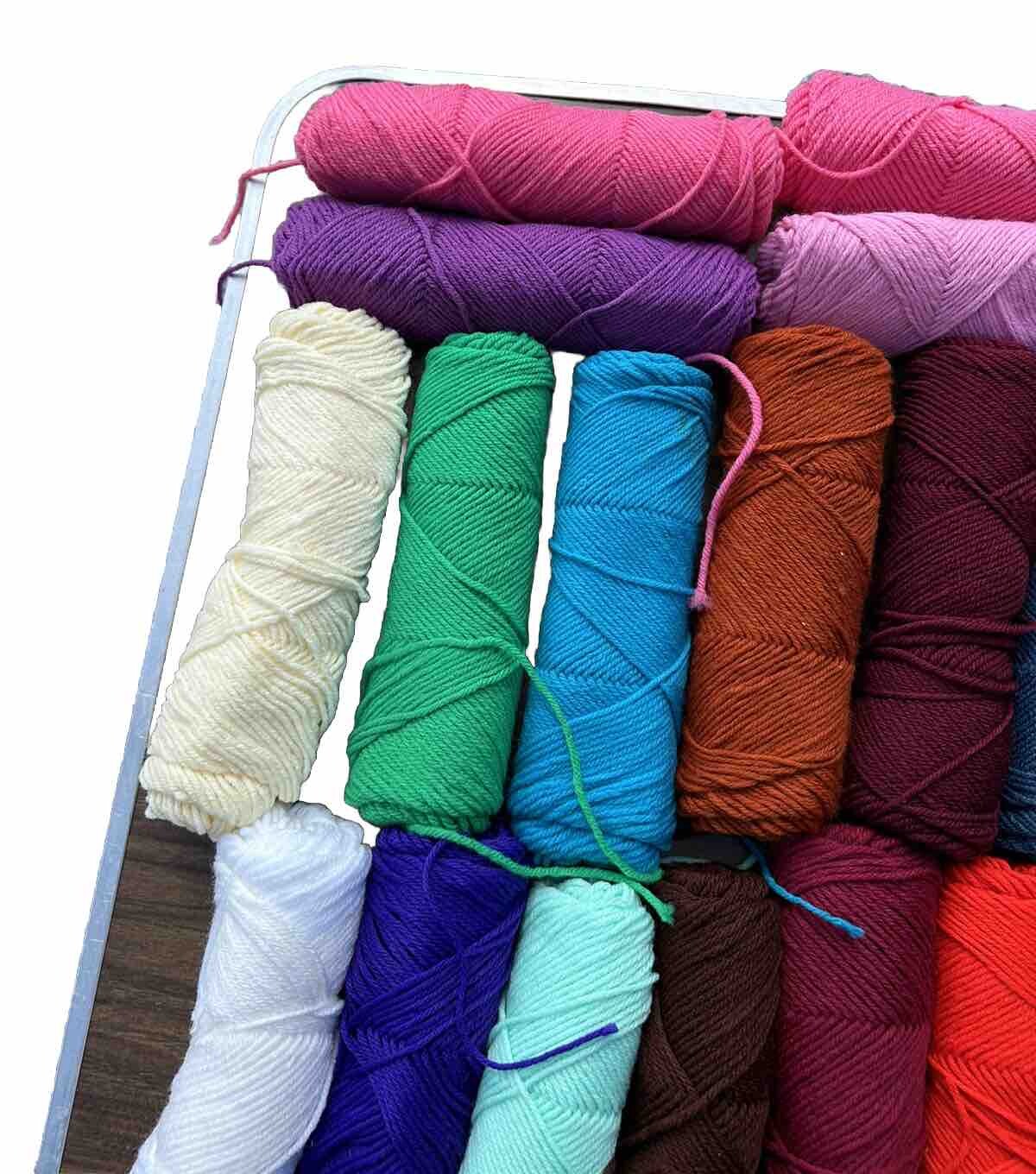 Vintage Traditional Square Granny Afghan Crochet Kit Multicolor Easy Care 4-Ply