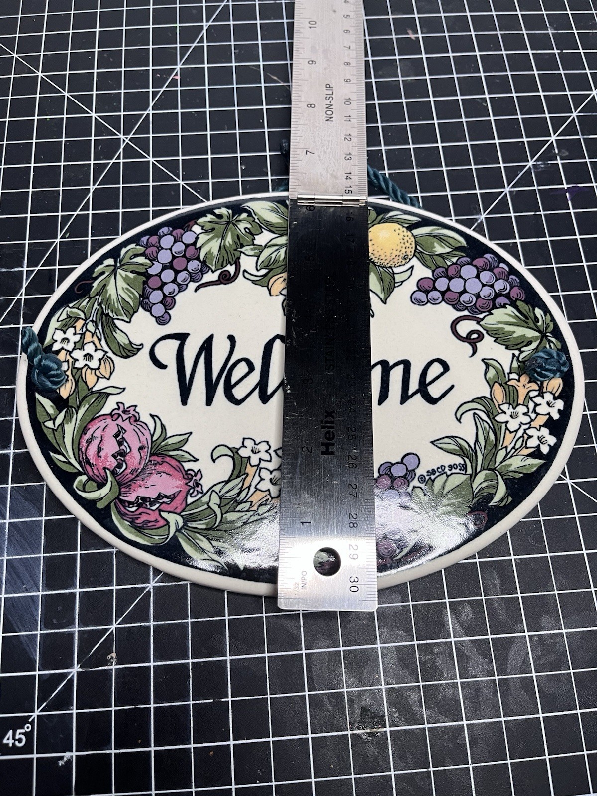 Welcome Sign by Santa Barbara Ceramic Designs Vintage 1990&rsquo;s Home House Plaque