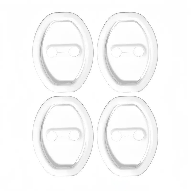 4PCS Car Door Strike Protector – Silicone Silent Latch Guard & Rust Stopper