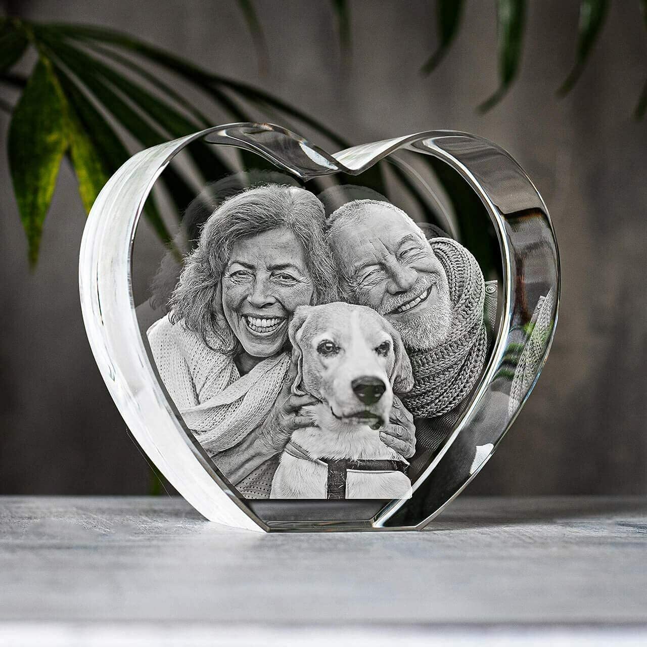 ArtPix 3D Crystal Photo, Personalized Christmas Gifts With Your Photo (Heart)