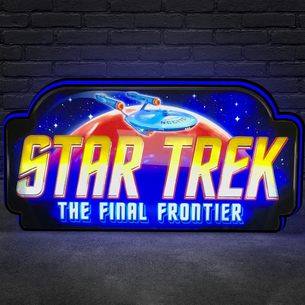 Star Trek The Final Frontier 3D Printed LED Lighbox Pinball Topper Arcade Decor