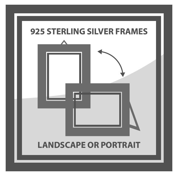 5&Prime;x3,5&Prime; in Solid 925 Sterling Silver Photo Picture Frame* 7372 /9×13 USA