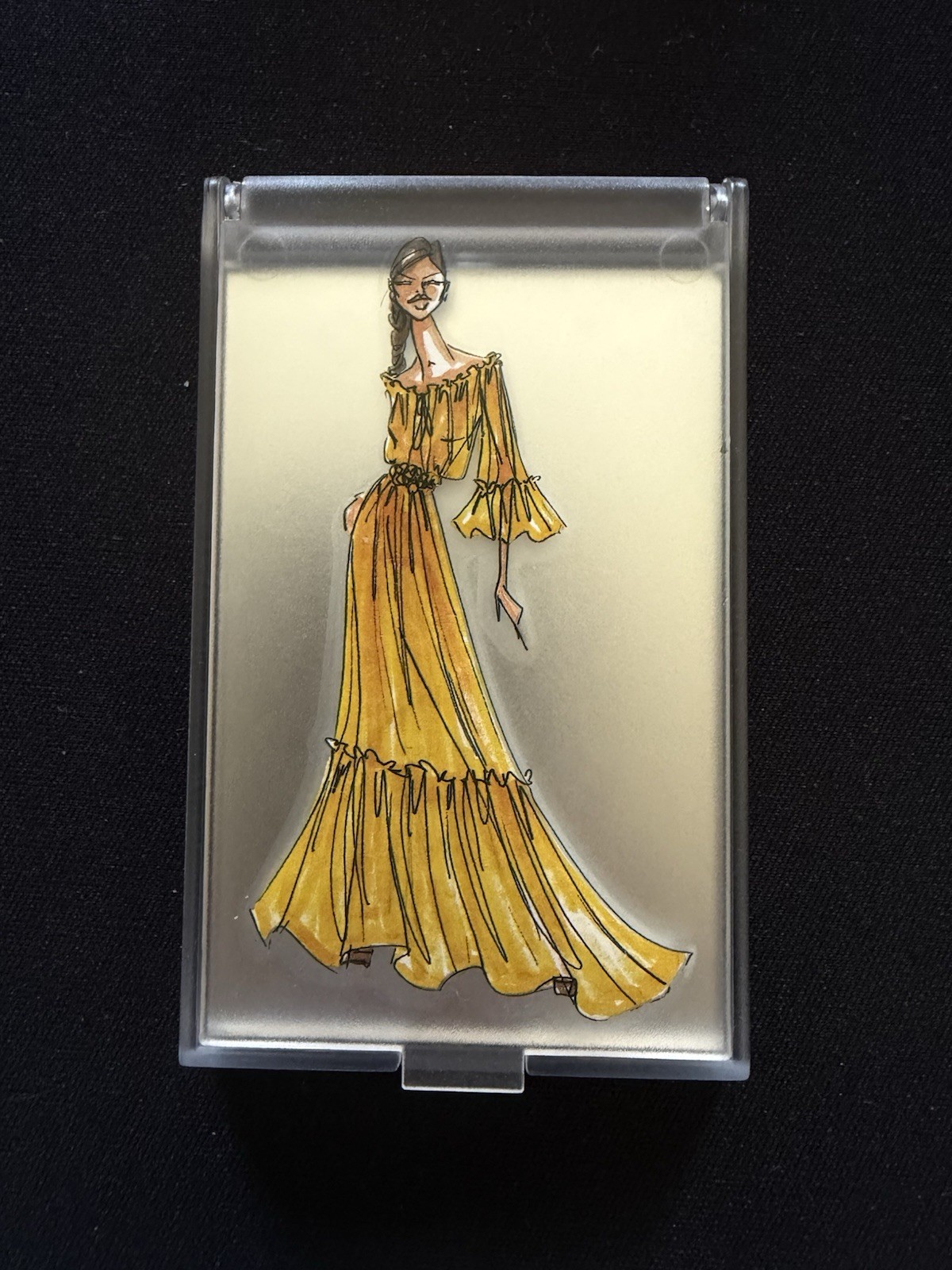 Milly Branded Mirror Featuring Artwork By Alberta Ferretti