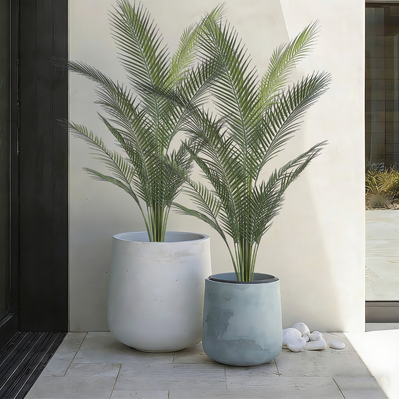 2Pack Artificial Areca Palm Tree, Faux Tropical Palm Plant Living Office Decor