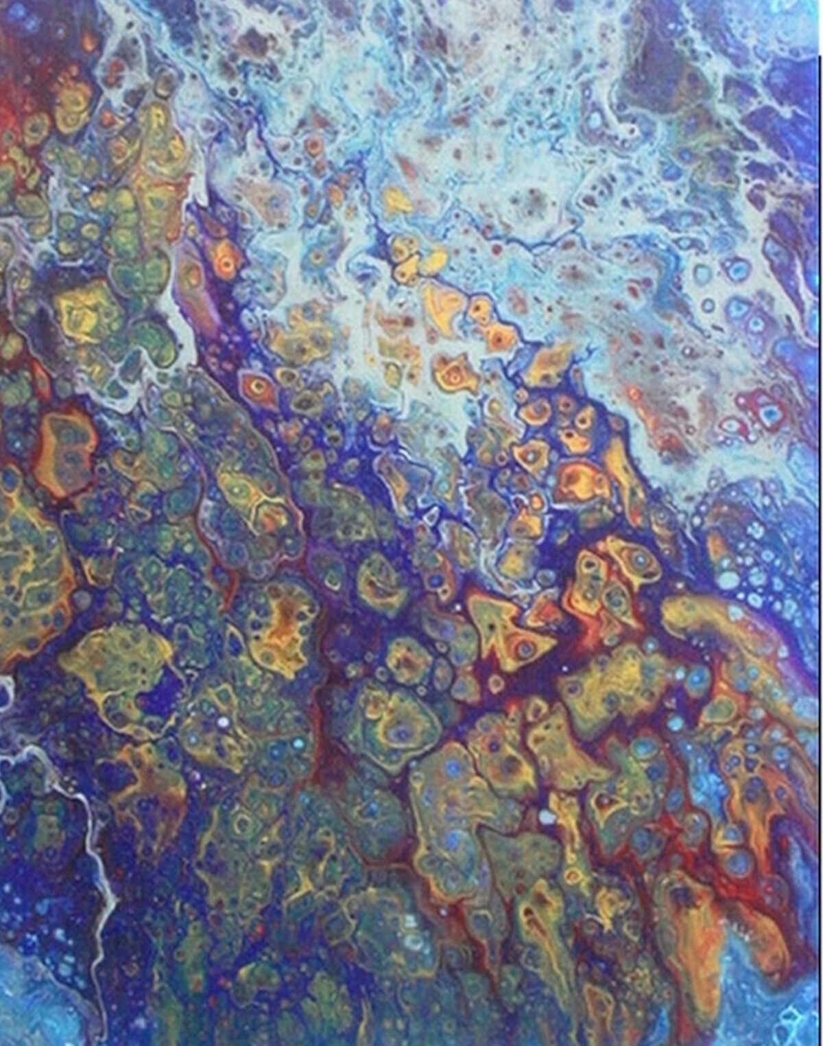 SET 4 ACRYLIC PAINTINGS FOUR SEASONS EACH 11 X 14 TOTAL SIZE 44 X 14 QUADRIPTYCH