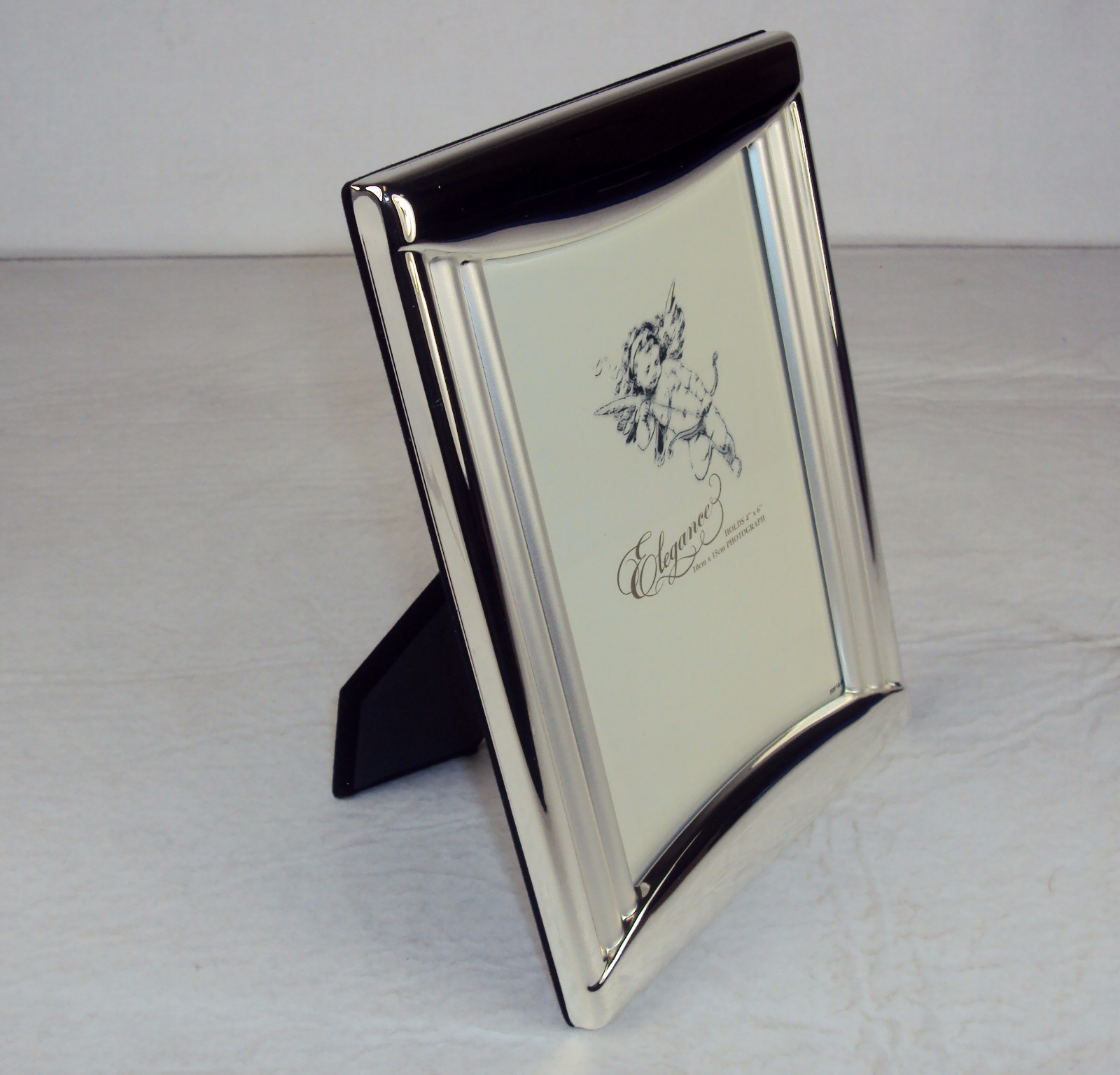 4&Prime; X 6&Prime; Stainless Steel Desktop Photo Frame ~ Elegance, Bi-Directional ~ FR-154