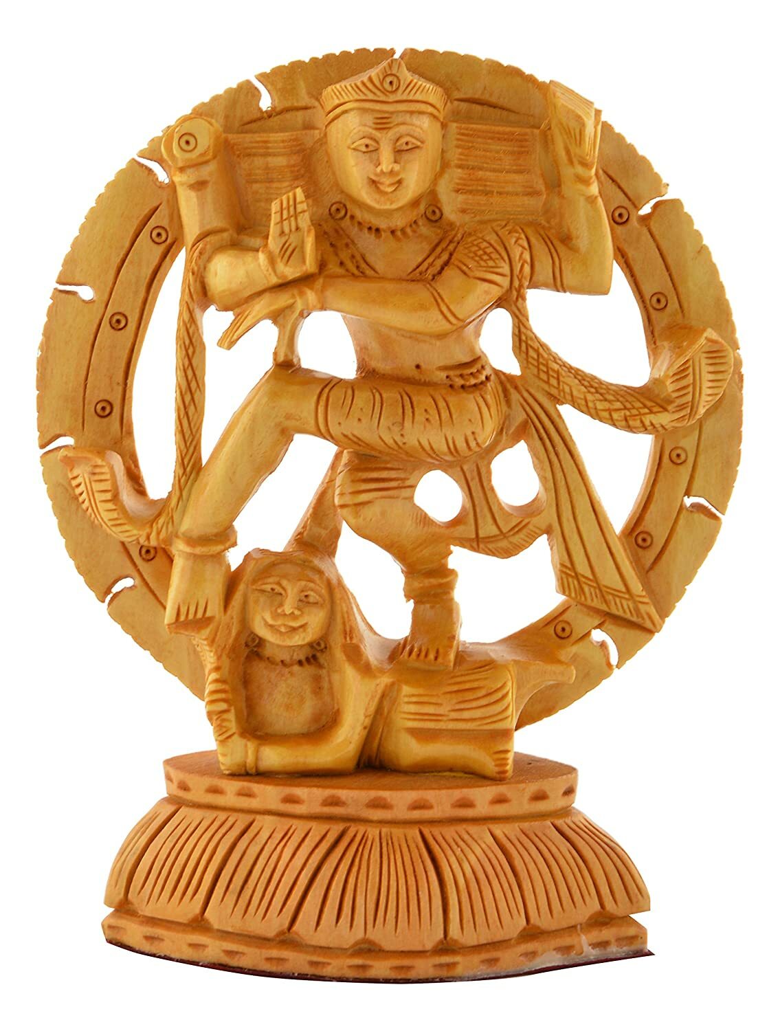 Wooden Handicraft Dancing God Shiva Nataraja Statue Idol Home Decor Showpiece
