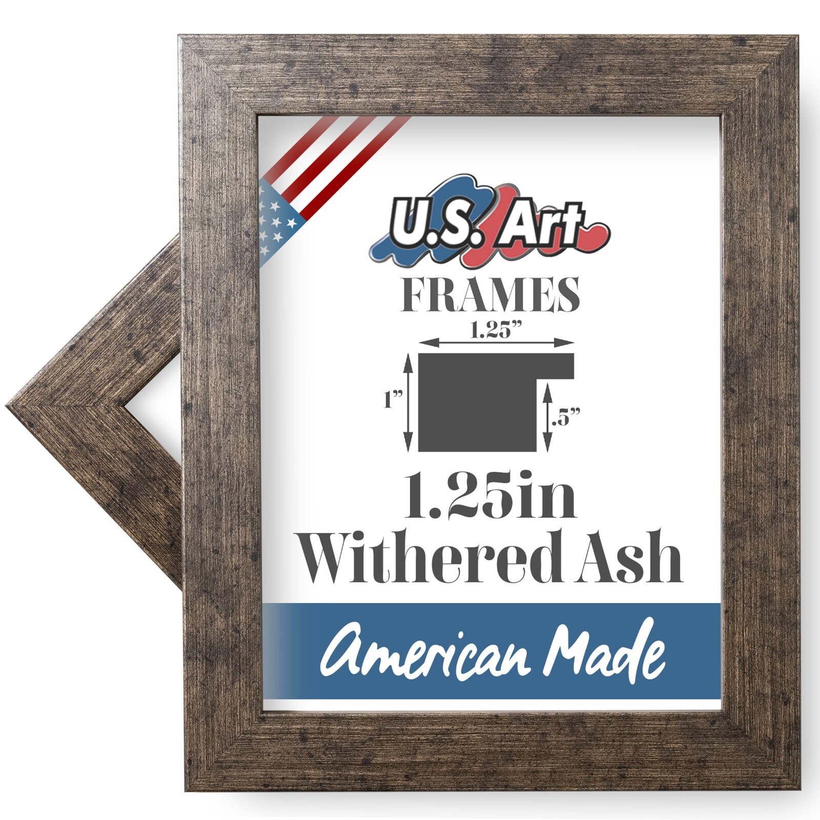 US Art Frames 1.25&Prime; Withered Ash MDF Wall Decor Picture Frame S-B