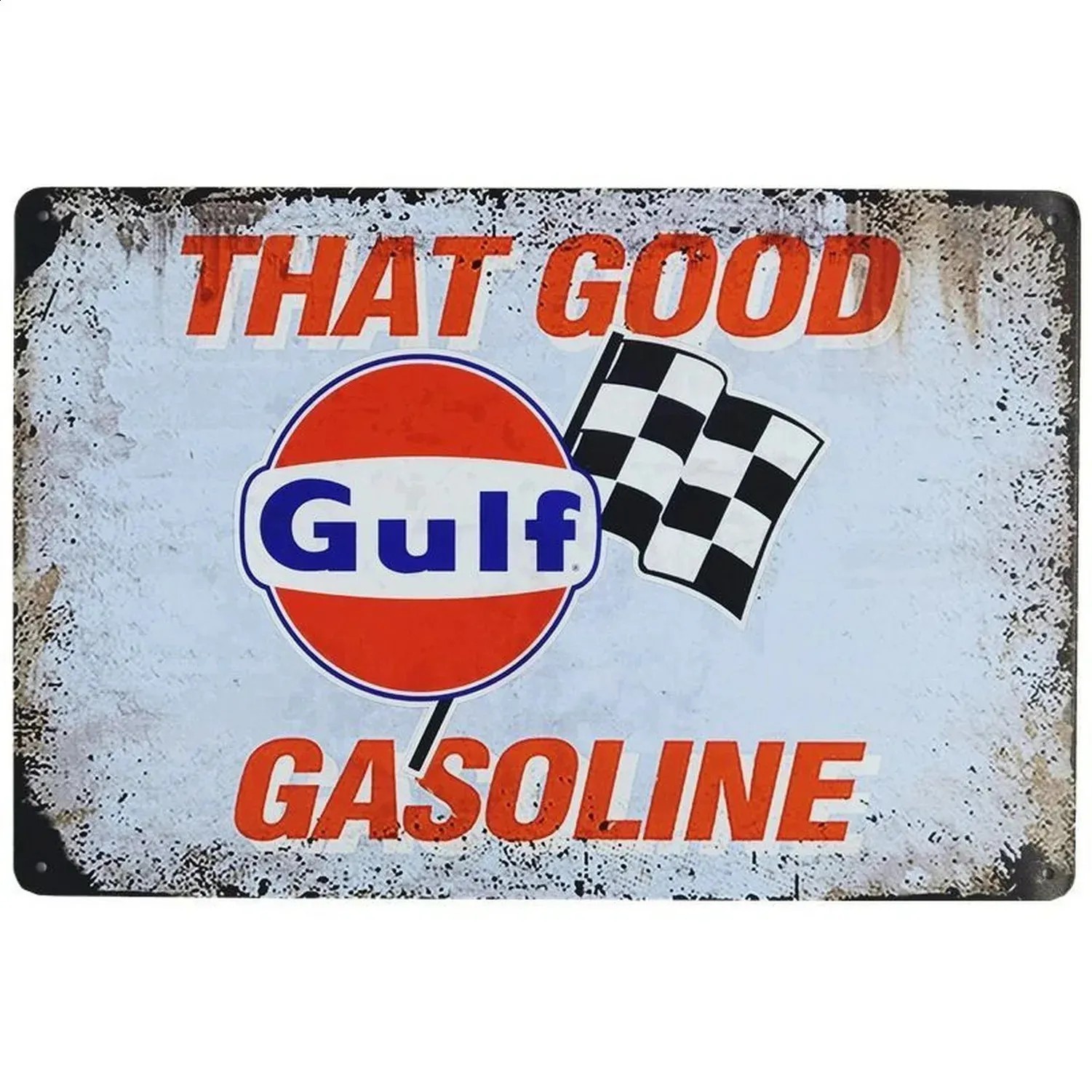 Gulf Gasoline Old Vintage Metal Tin Sign up to 12 x 18 Advertising signs